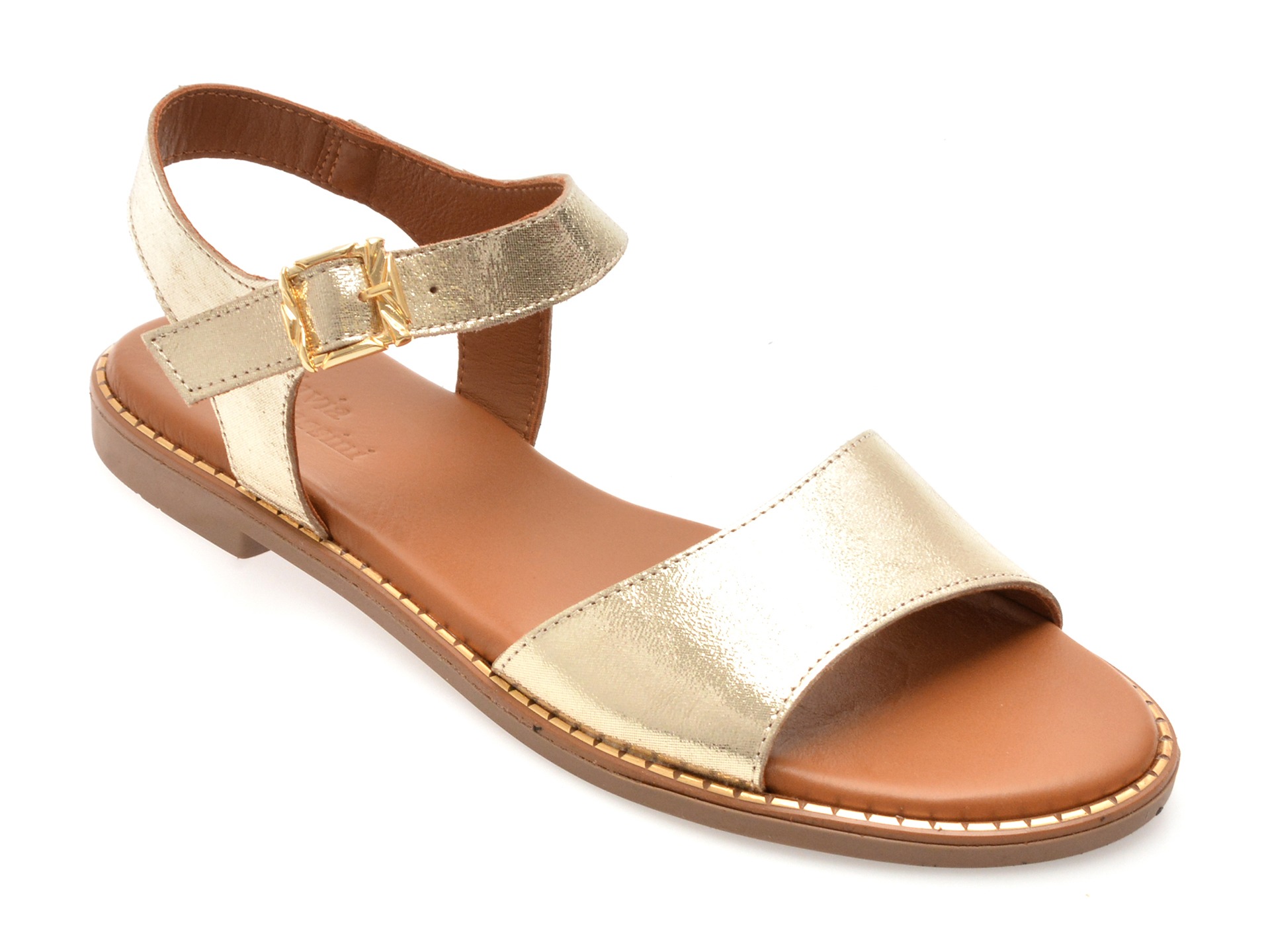 Sandale FLAVIA PASSINI aurii, 2921006, din piele naturala 1 Sandale FLAVIA PASSINI aurii