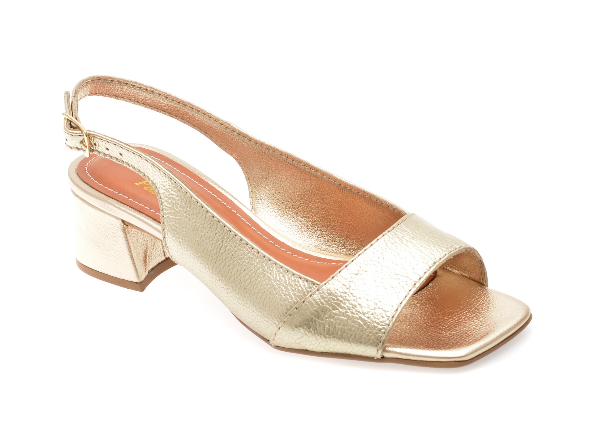 Sandale FLAVIA PASSINI aurii, 356716, din piele naturala 1 Sandale FLAVIA PASSINI aurii