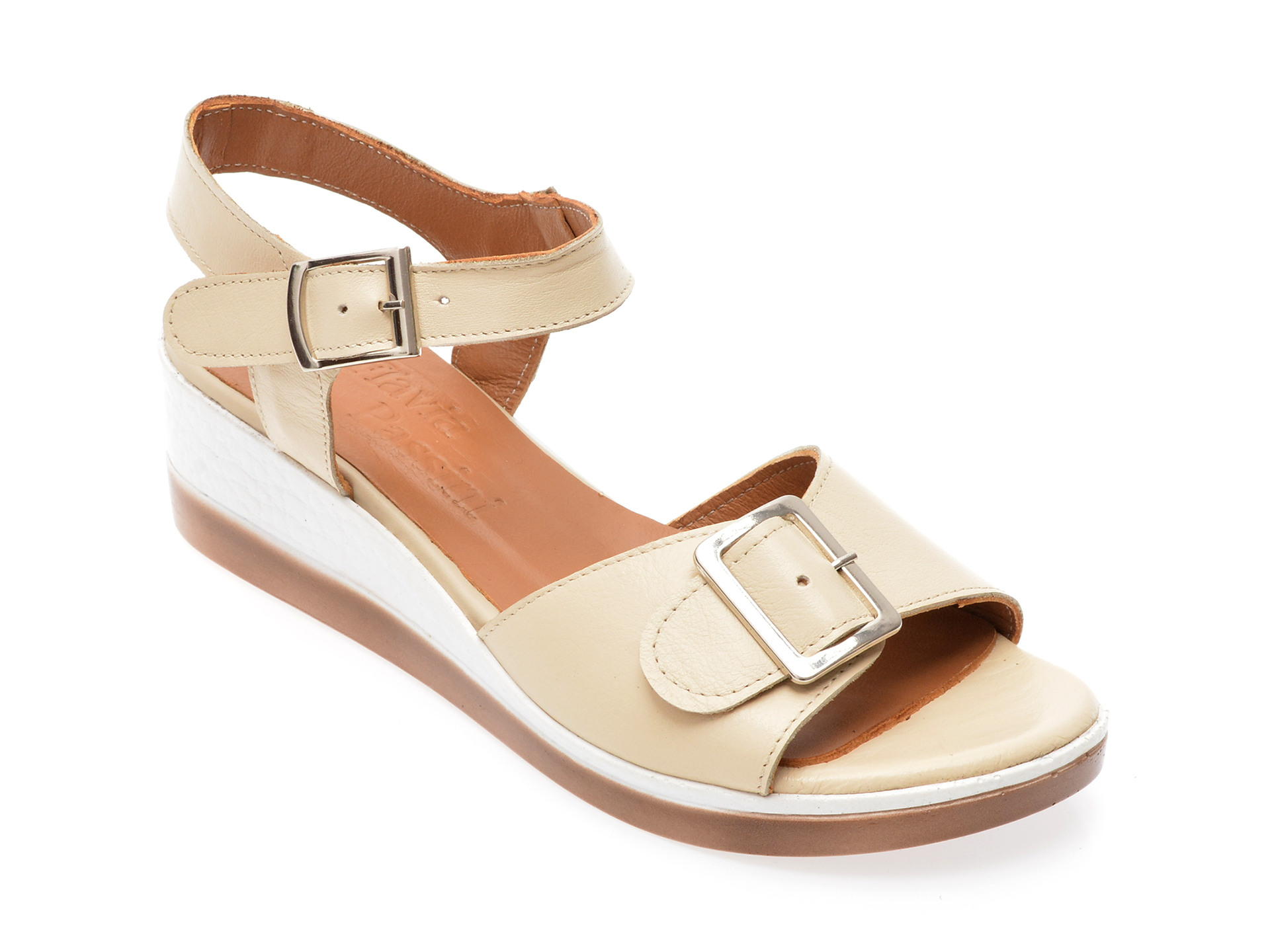 Sandale FLAVIA PASSINI bej, 20701, din piele naturala 1 Sandale FLAVIA PASSINI bej