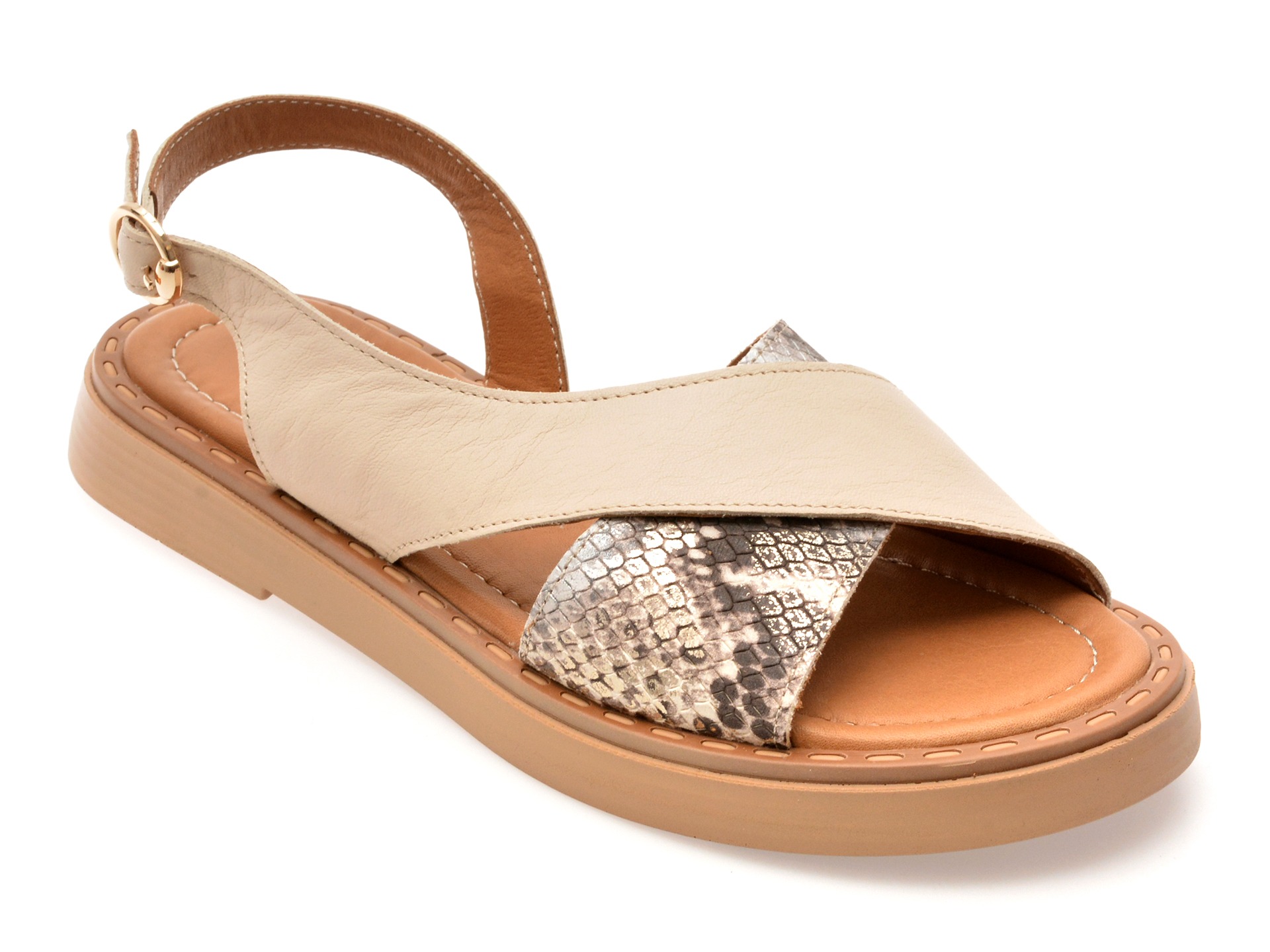 Sandale FLAVIA PASSINI bej, 22043, din piele naturala 1 Sandale FLAVIA PASSINI bej