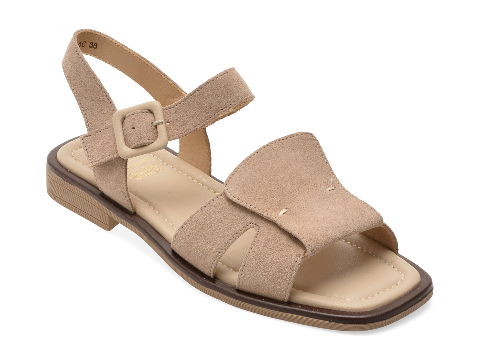 Sandale FLAVIA PASSINI bej, 25711, din piele intoarsa 1 Sandale FLAVIA PASSINI bej