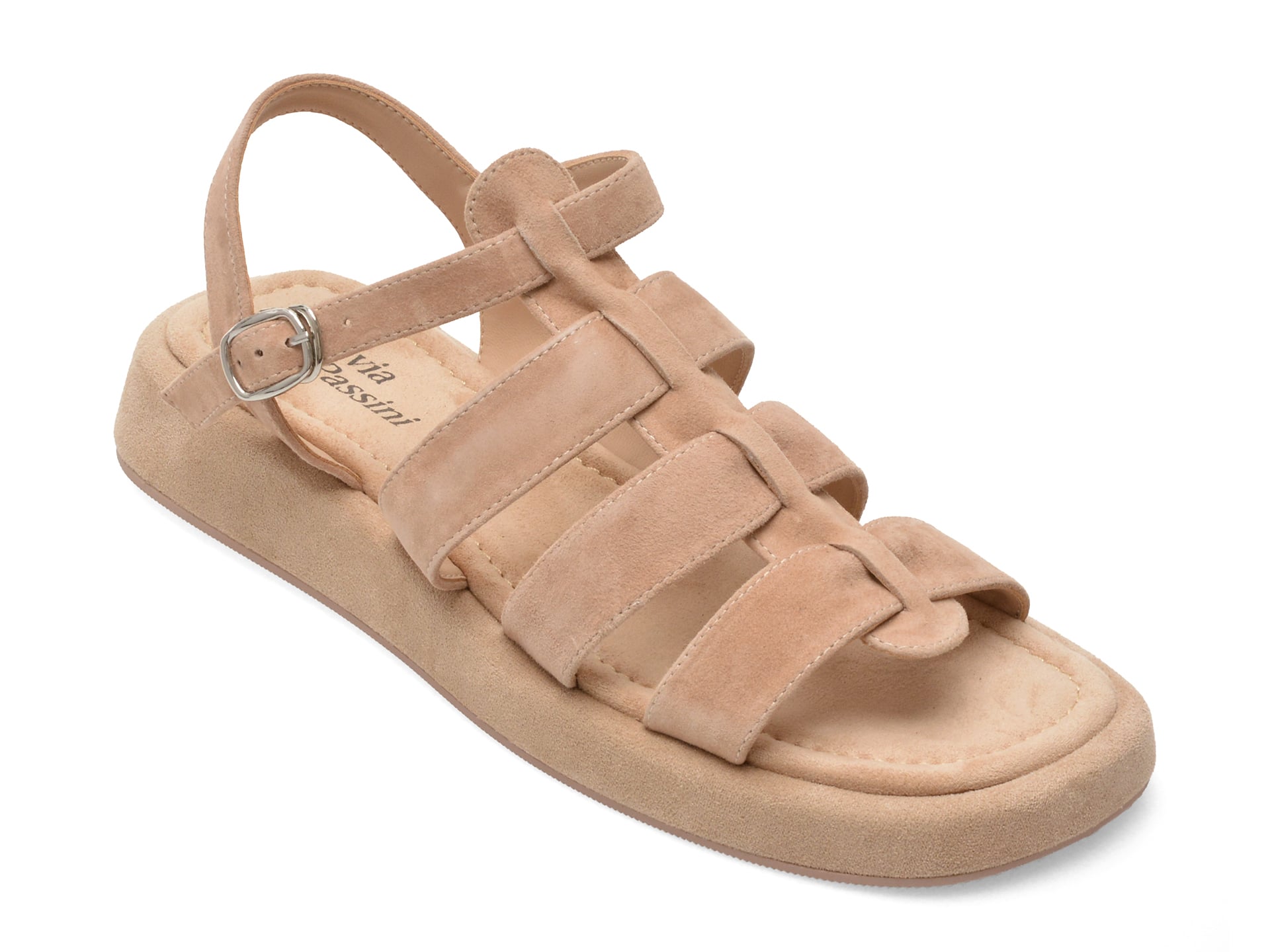 Sandale FLAVIA PASSINI bej, 4301, din piele intoarsa 1 Sandale FLAVIA PASSINI bej