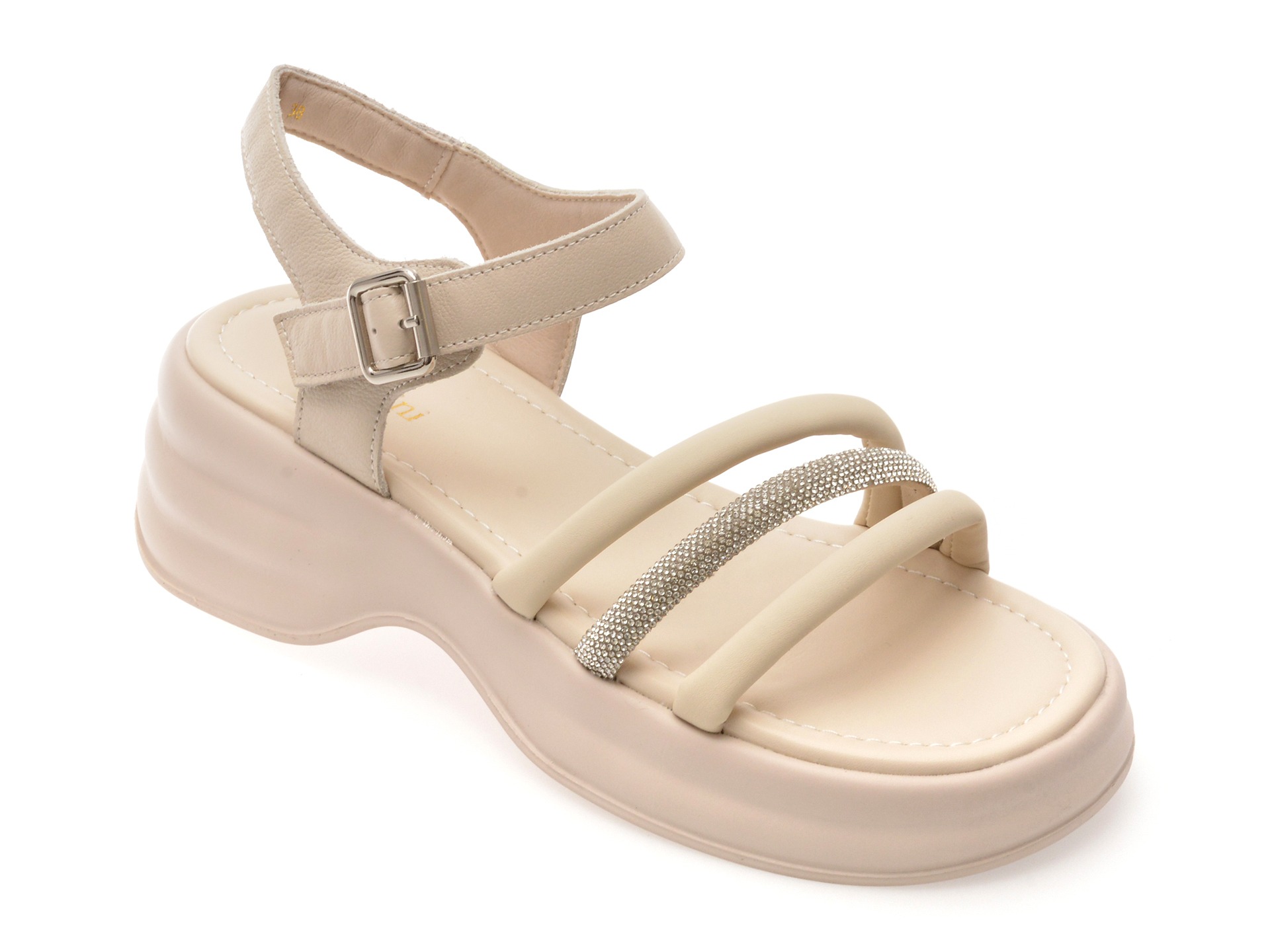 Sandale FLAVIA PASSINI bej, 88219, din piele naturala 1 Sandale FLAVIA PASSINI bej