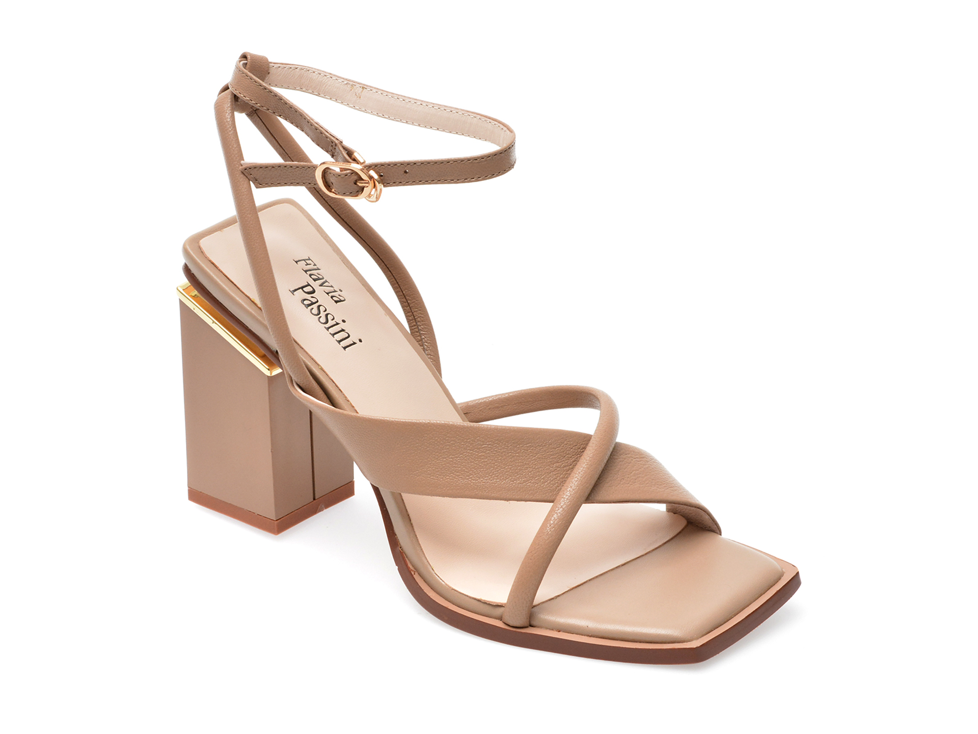 Sandale FLAVIA PASSINI bej, S003, din piele naturala 1 Sandale FLAVIA PASSINI bej