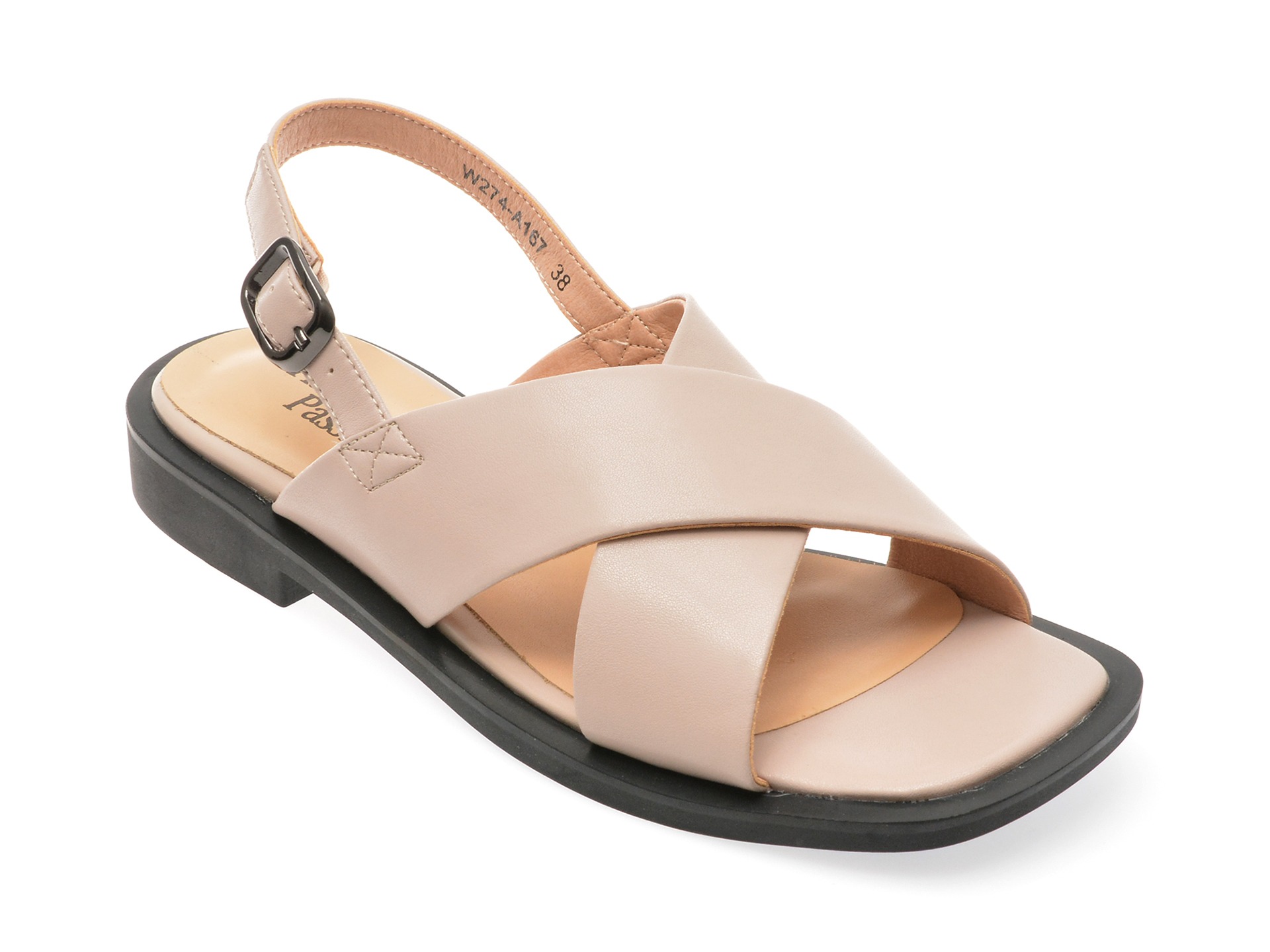 Sandale FLAVIA PASSINI bej, W274, din piele naturala 1 Sandale FLAVIA PASSINI bej