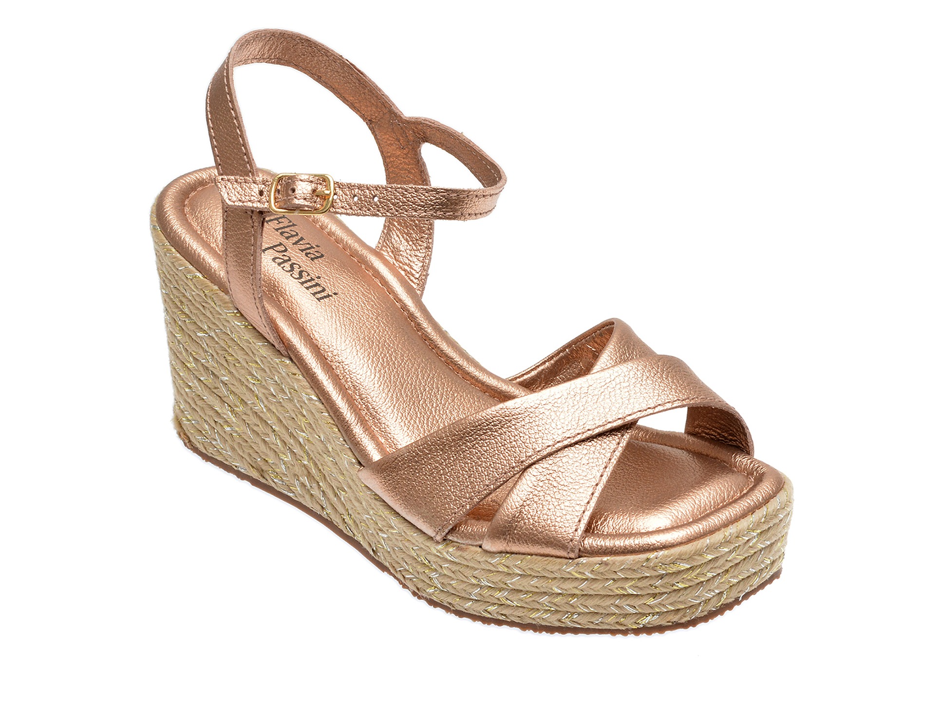 Sandale FLAVIA PASSINI bronz, 357601, din piele naturala 1 Sandale FLAVIA PASSINI bronz