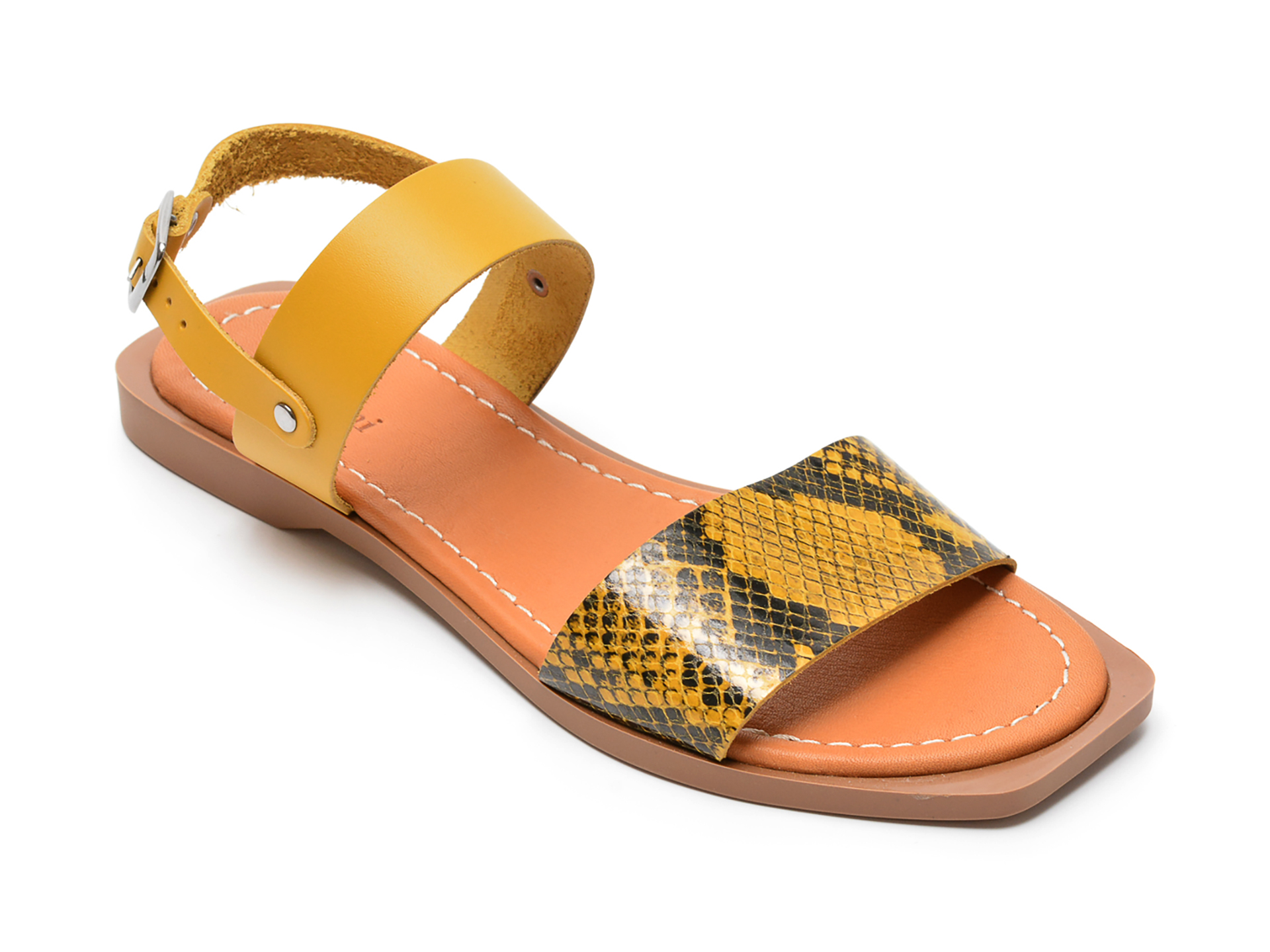 Sandale FLAVIA PASSINI galbene, 336, din piele naturala 1 Sandale FLAVIA PASSINI galbene