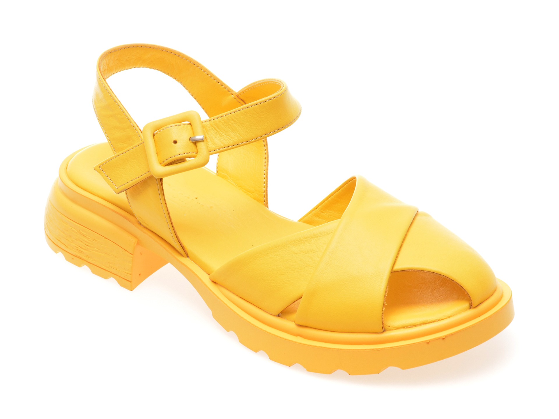 Sandale FLAVIA PASSINI galbene, 3471090, din piele naturala 1 Sandale FLAVIA PASSINI galbene