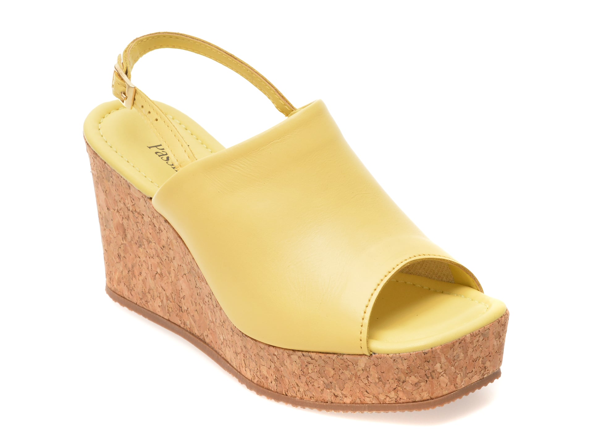 Sandale FLAVIA PASSINI galbene, 373824, din piele naturala 1 Sandale FLAVIA PASSINI galbene