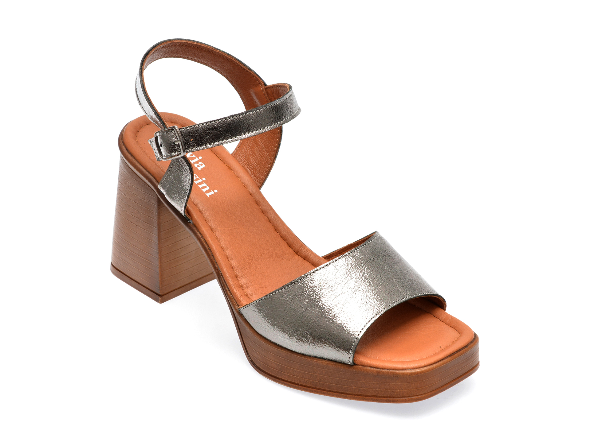 Sandale FLAVIA PASSINI gri, 1666, din piele naturala 1 Sandale FLAVIA PASSINI gri