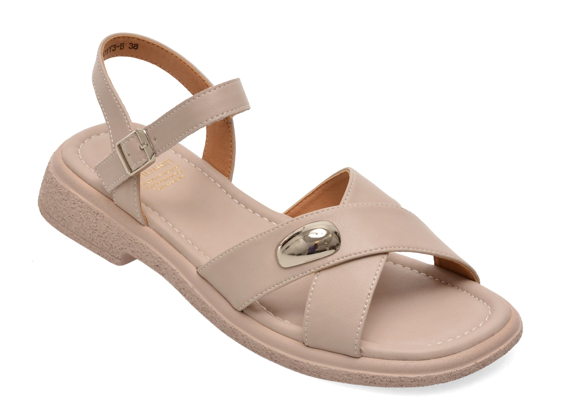 Sandale FLAVIA PASSINI gri, 82801, din piele naturala 1 Sandale FLAVIA PASSINI gri
