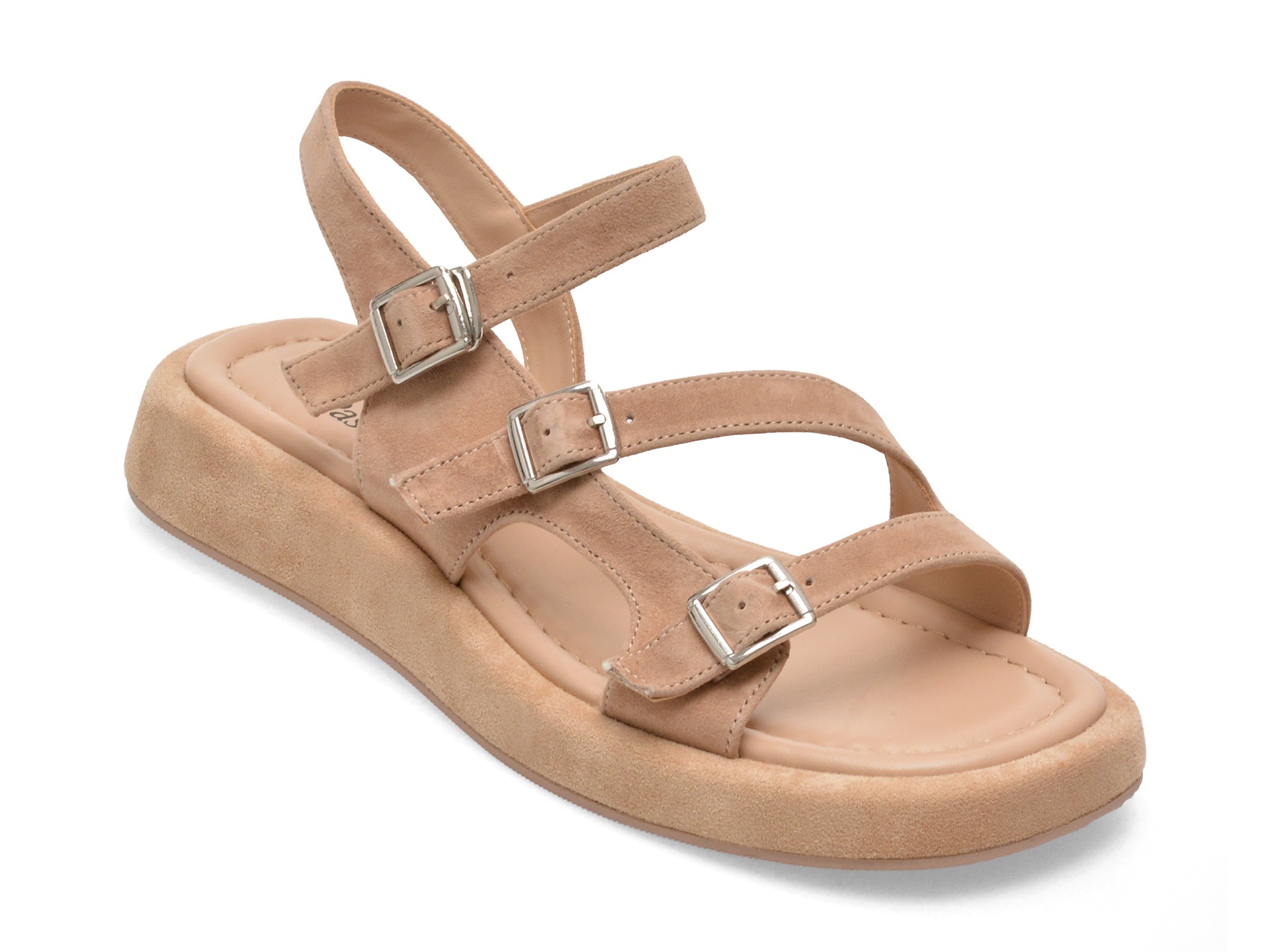 Sandale FLAVIA PASSINI gri, A30, din piele intoarsa 1 Sandale FLAVIA PASSINI gri