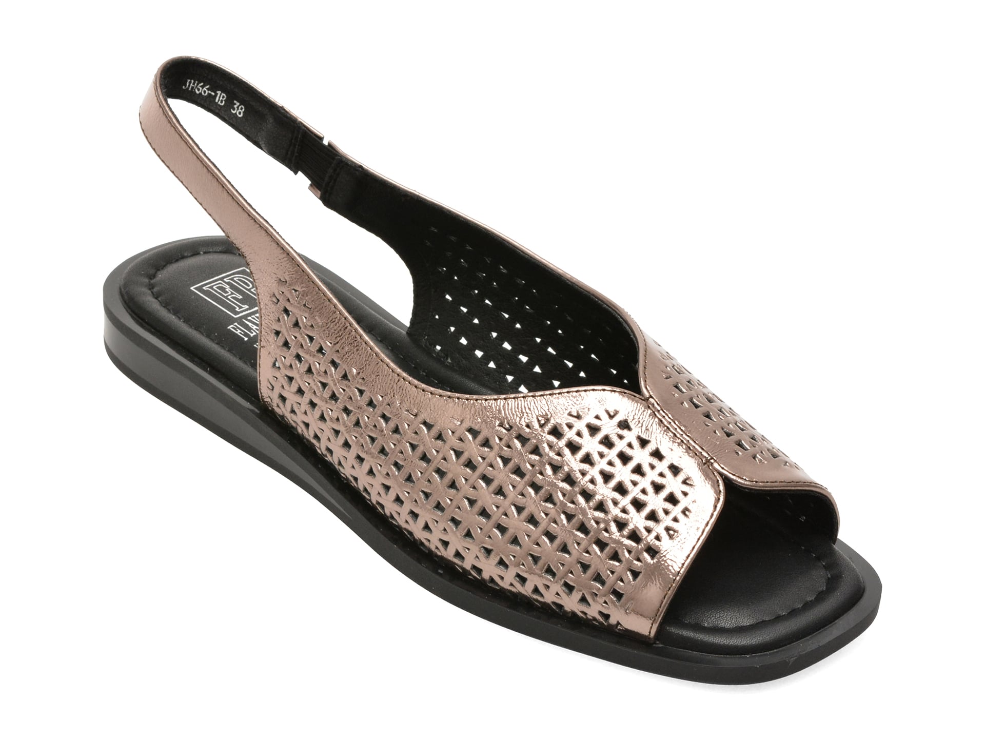 Sandale FLAVIA PASSINI gri, JH66, din piele naturala 1 Sandale FLAVIA PASSINI gri