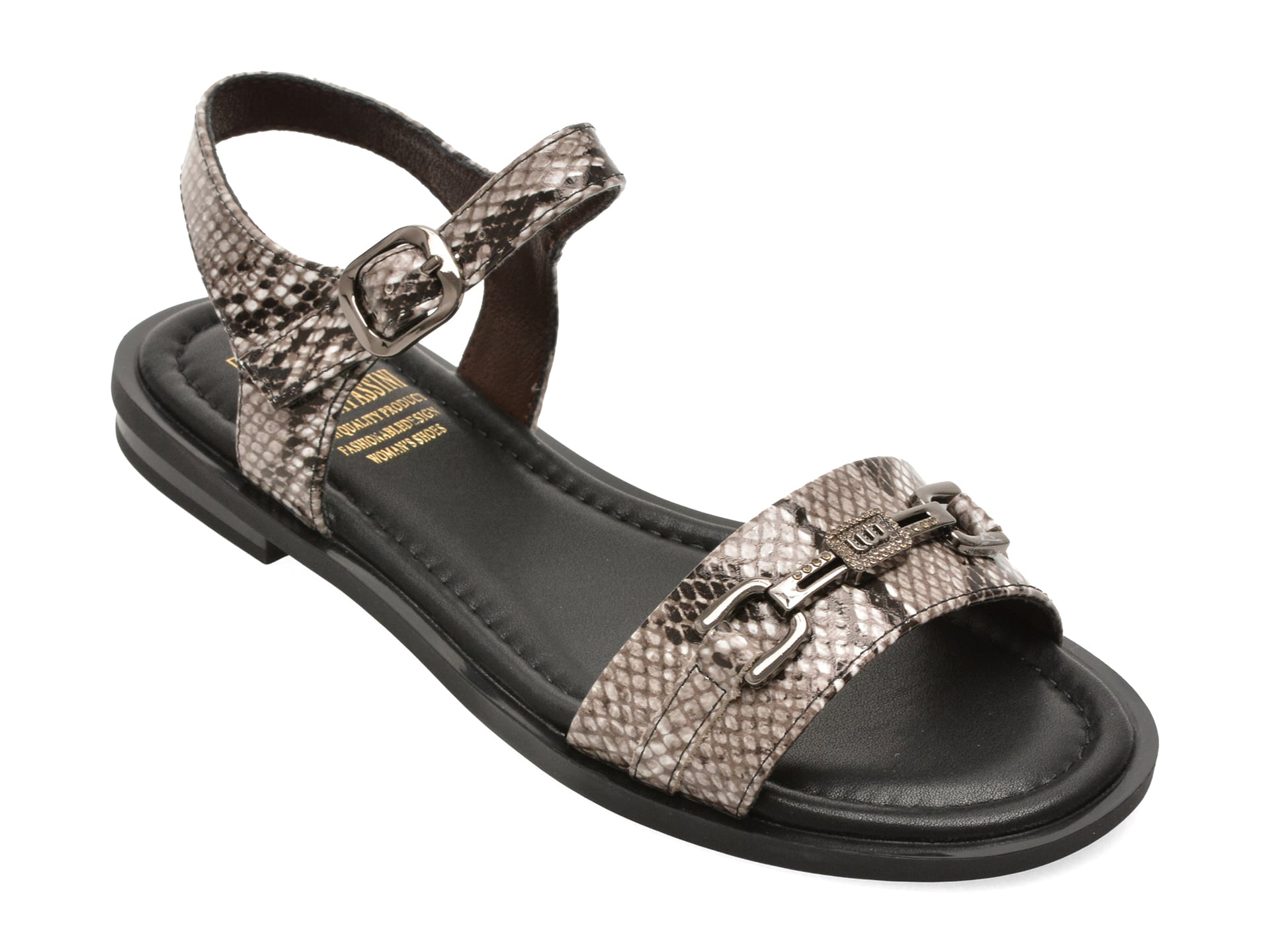 Sandale FLAVIA PASSINI gri, JL41, din piele naturala 1 Sandale FLAVIA PASSINI gri