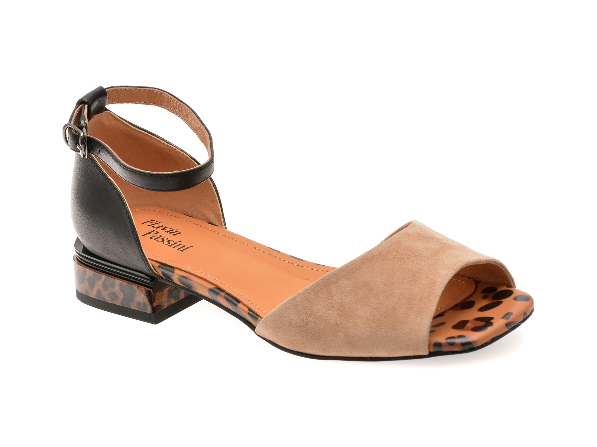 Sandale FLAVIA PASSINI maro, H140, din piele naturala 1 Sandale FLAVIA PASSINI maro