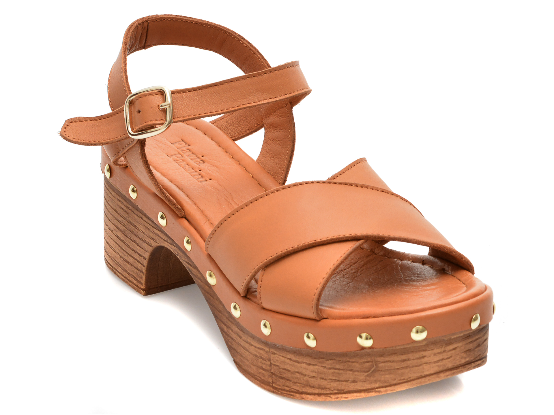 Sandale FLAVIA PASSINI maro, TKN07, din piele naturala 1 Sandale FLAVIA PASSINI maro