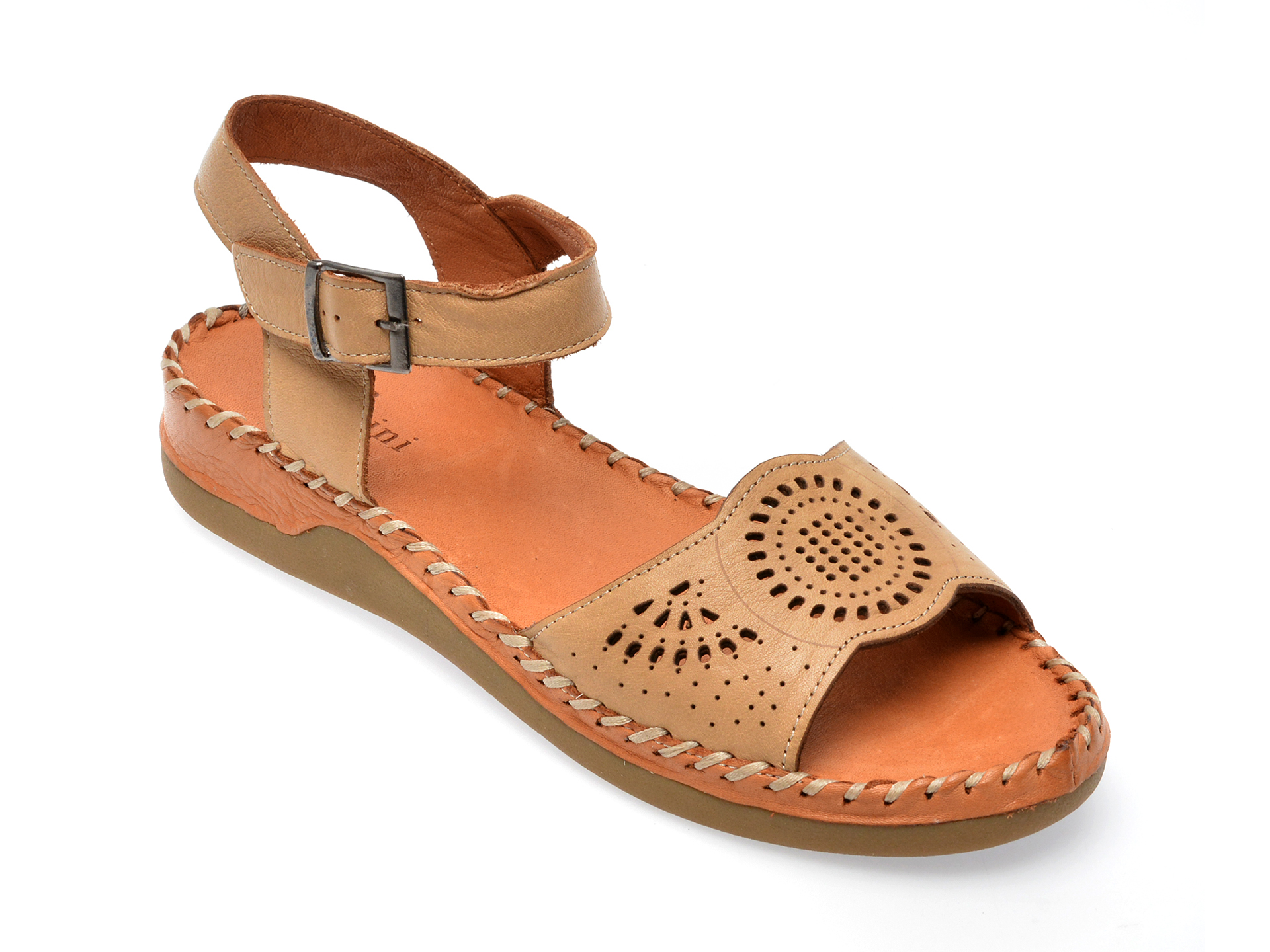 Sandale FLAVIA PASSINI maro, V17001, din piele naturala 1 Sandale FLAVIA PASSINI maro