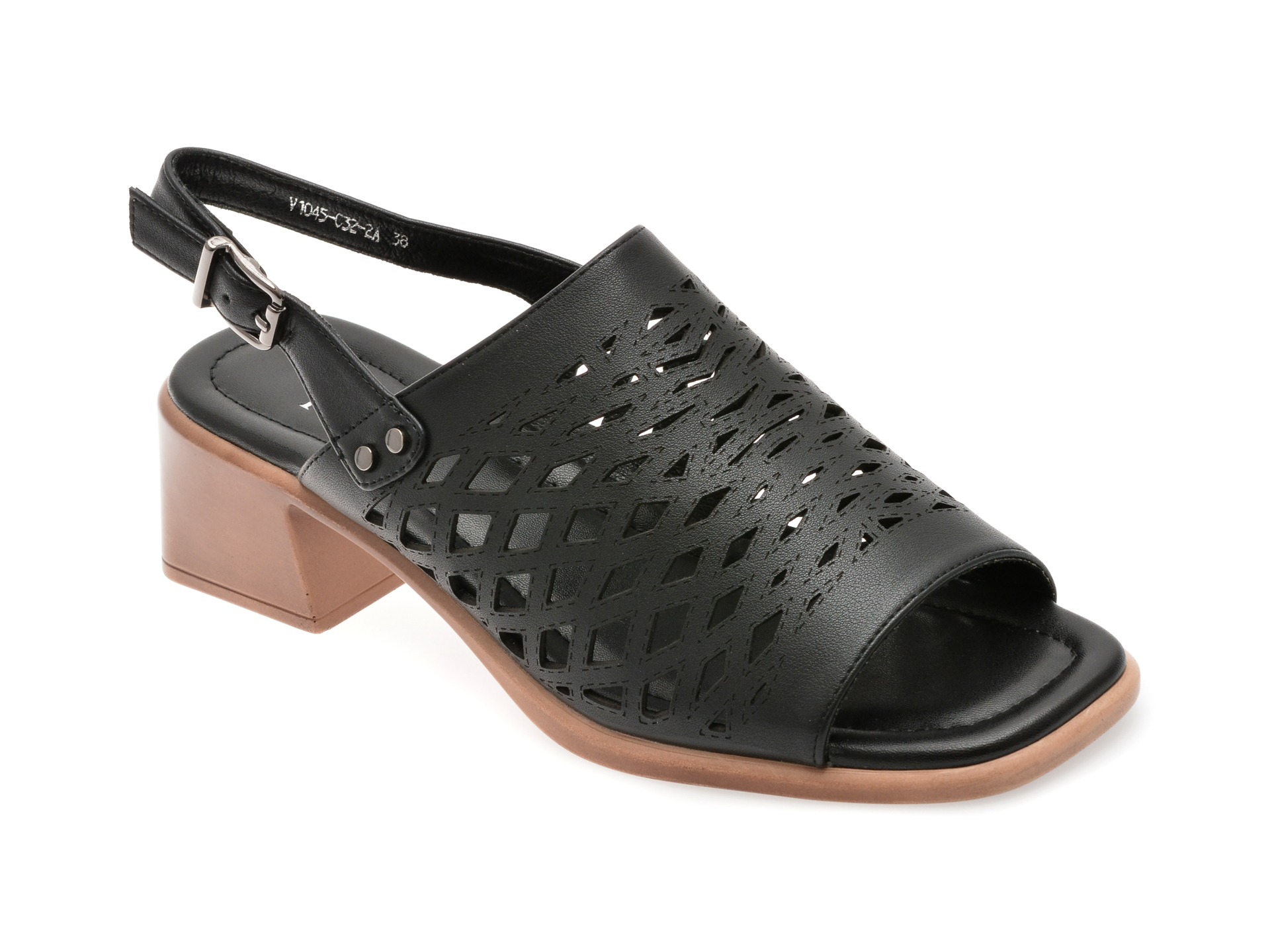 Sandale FLAVIA PASSINI negre, 1045C32, din piele naturala 1 Sandale FLAVIA PASSINI negre