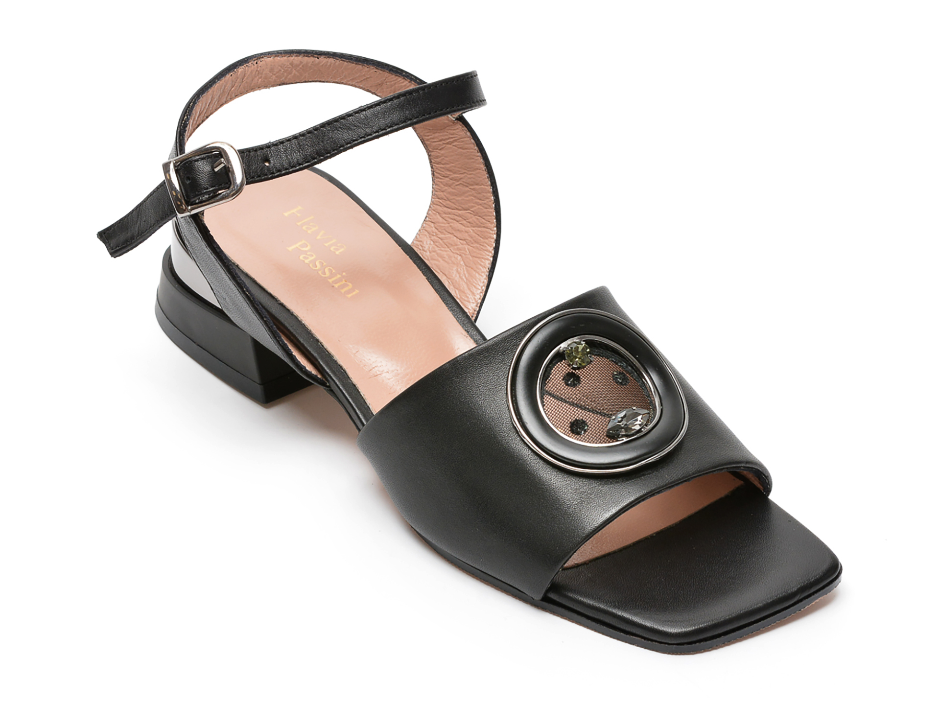 Sandale FLAVIA PASSINI negre, 1100, din piele naturala 1 Sandale FLAVIA PASSINI negre
