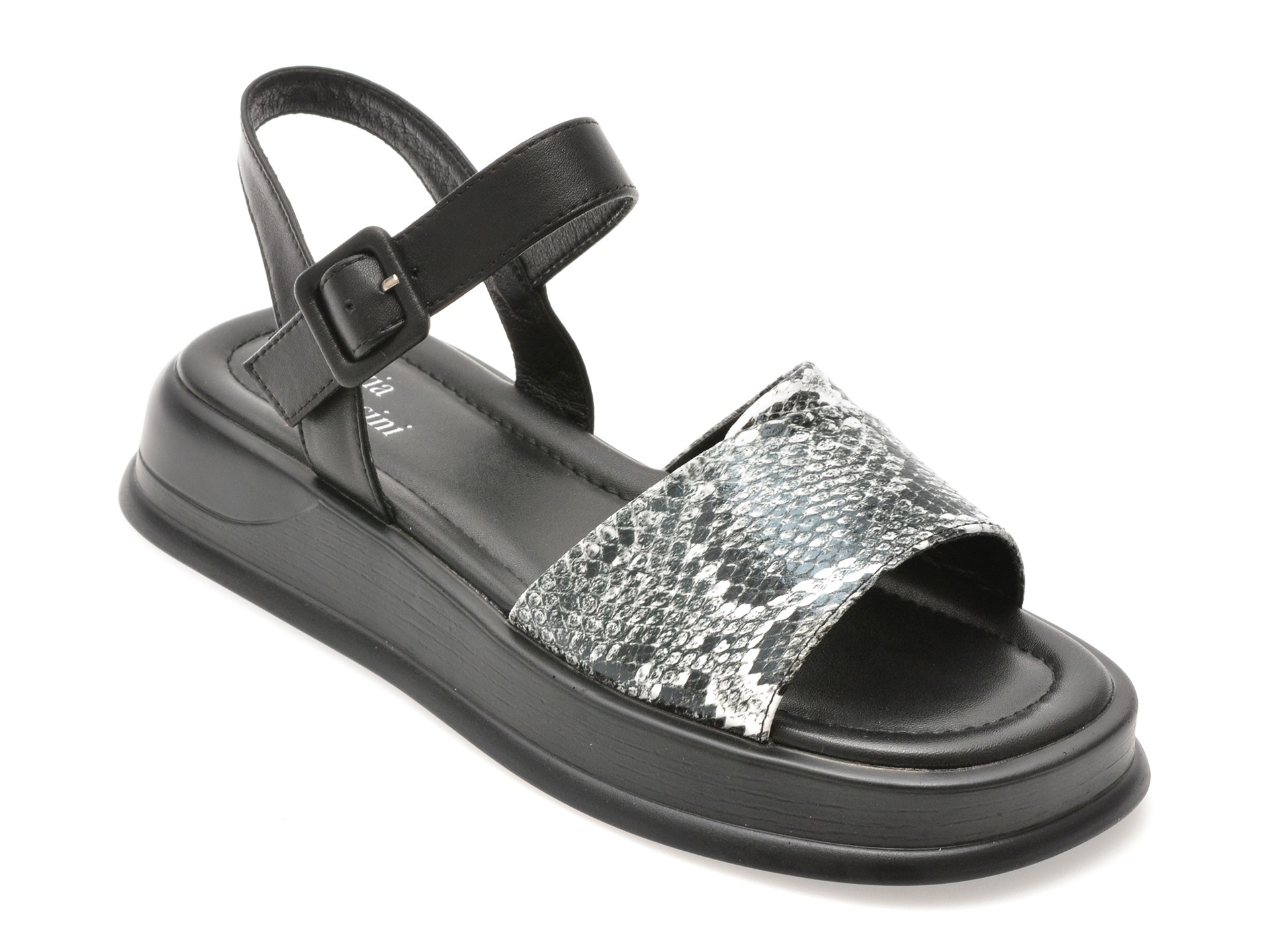 Sandale FLAVIA PASSINI negre, 1143D26, din piele naturala 1 Sandale FLAVIA PASSINI negre