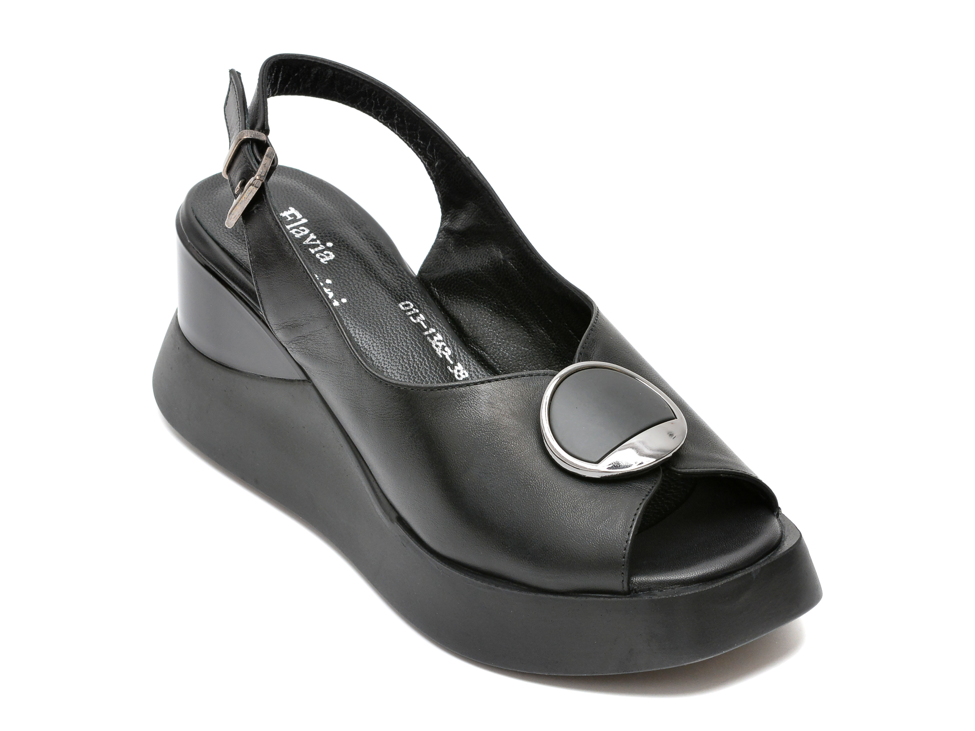 Sandale FLAVIA PASSINI negre, 131362, din piele naturala 1 Sandale FLAVIA PASSINI negre