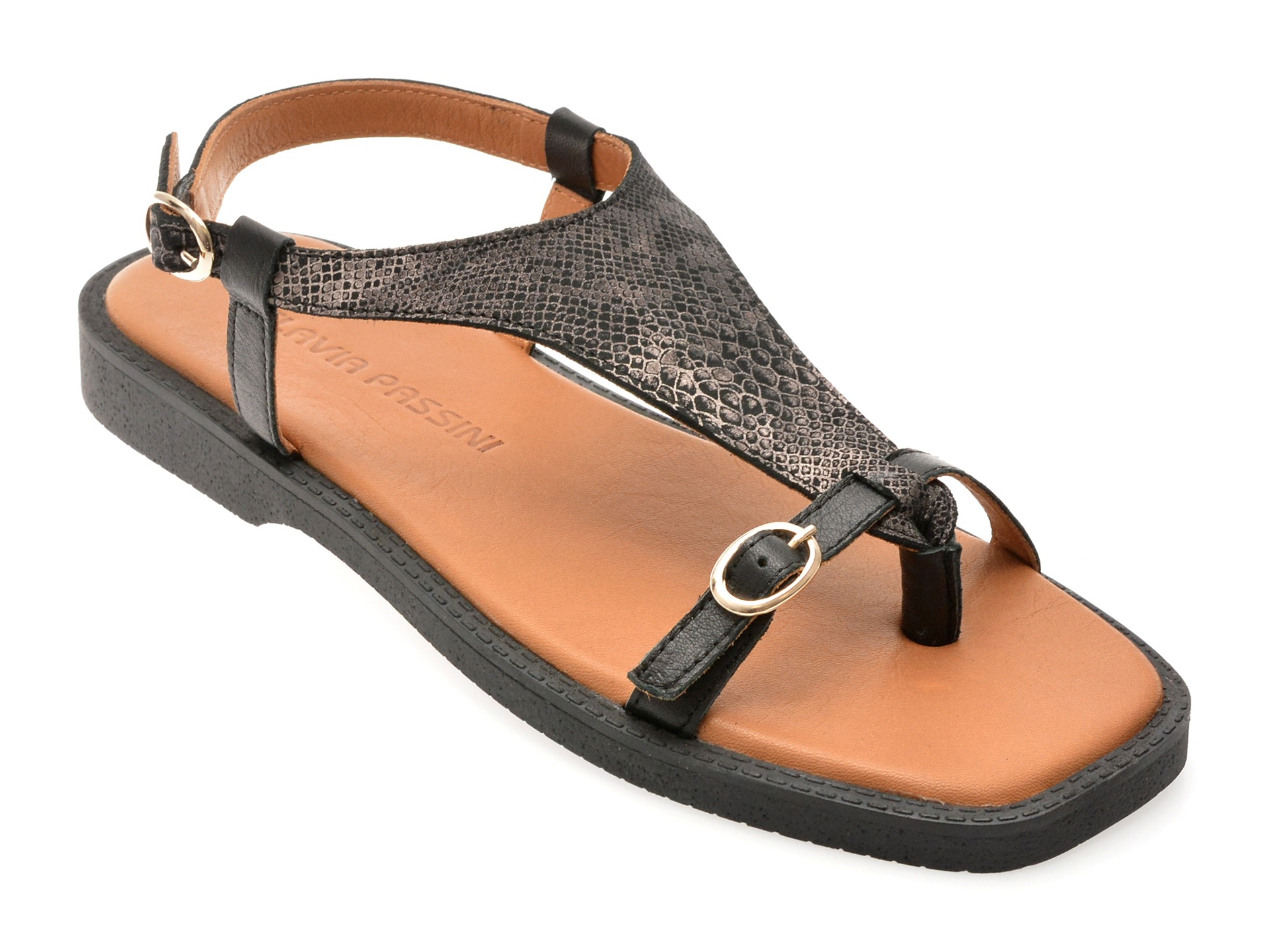 Sandale FLAVIA PASSINI negre, 13230, din piele naturala 1 Sandale FLAVIA PASSINI negre