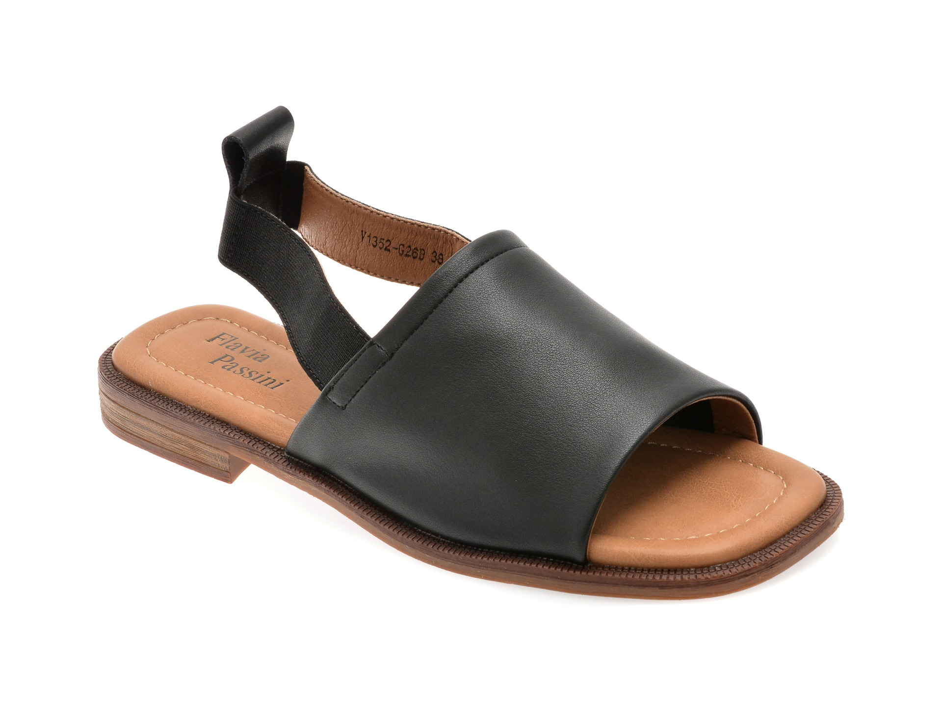 Sandale FLAVIA PASSINI negre, 1352G26, din piele naturala 1 Sandale FLAVIA PASSINI negre