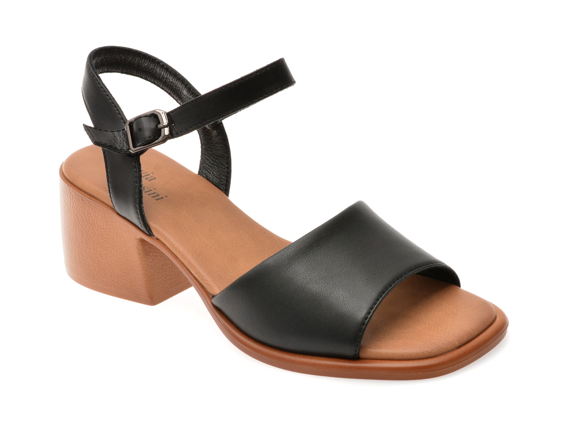 Sandale FLAVIA PASSINI negre, 1389G16, din piele naturala 1 Sandale FLAVIA PASSINI negre