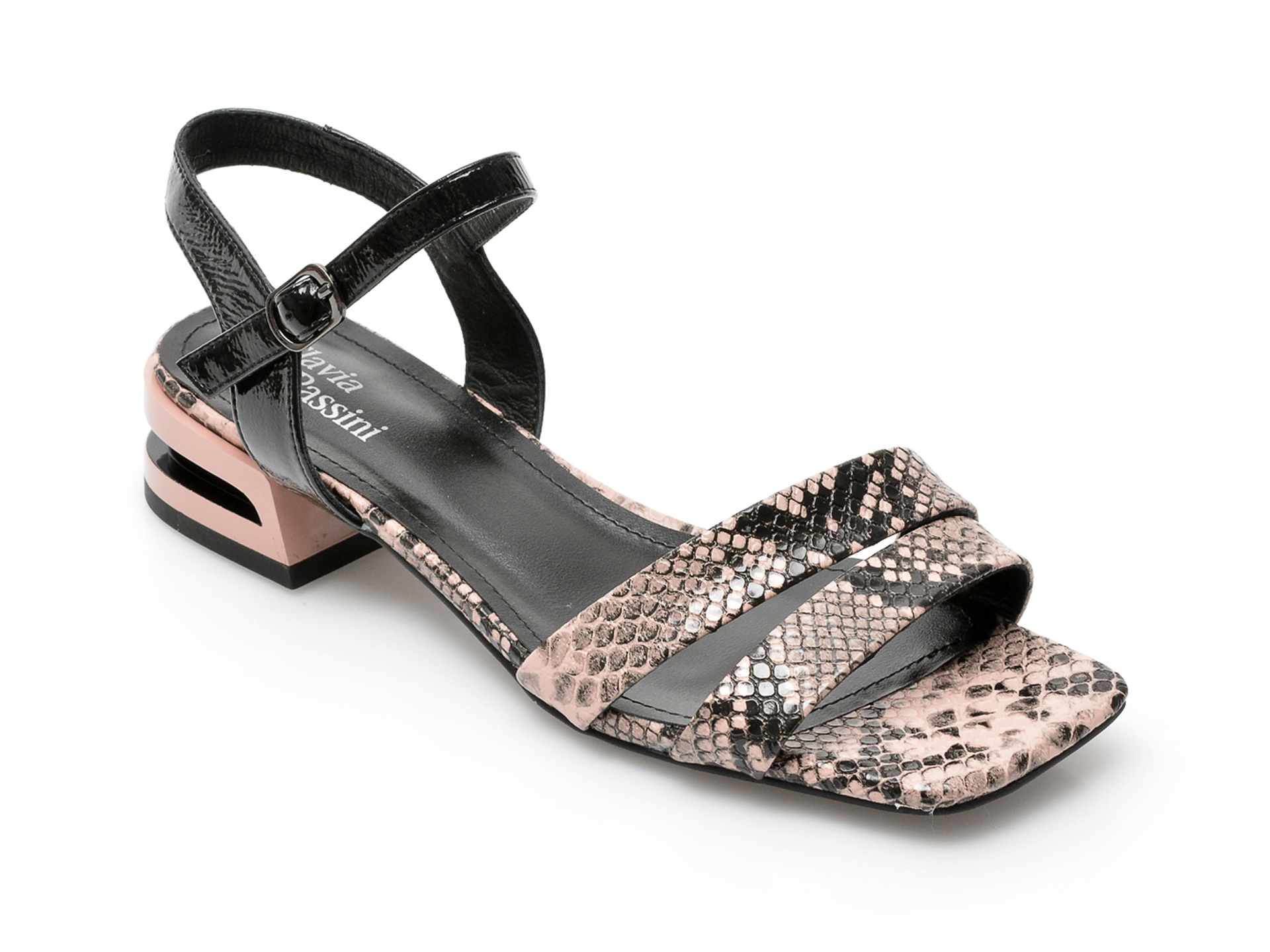 Sandale FLAVIA PASSINI negre, 140369, din piele naturala 1 Sandale FLAVIA PASSINI negre