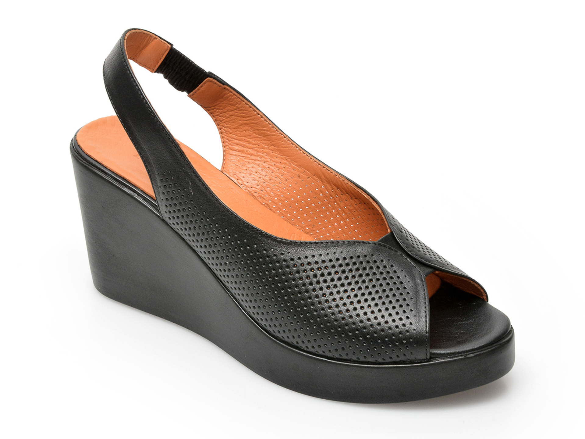 Sandale FLAVIA PASSINI negre, 19602, din piele naturala 1 Sandale FLAVIA PASSINI negre