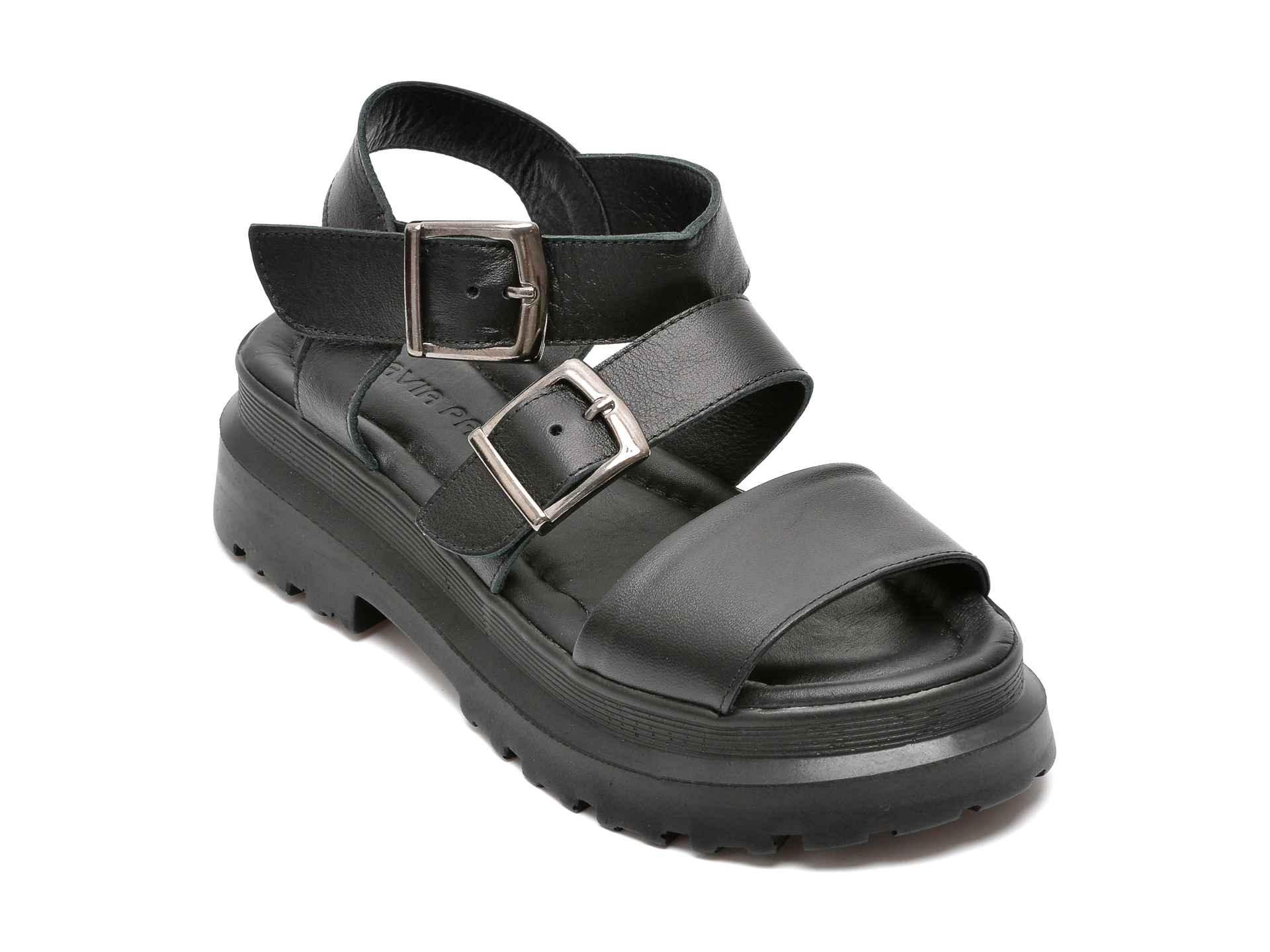 Sandale FLAVIA PASSINI negre, 196023, din piele naturala 1 Sandale FLAVIA PASSINI negre