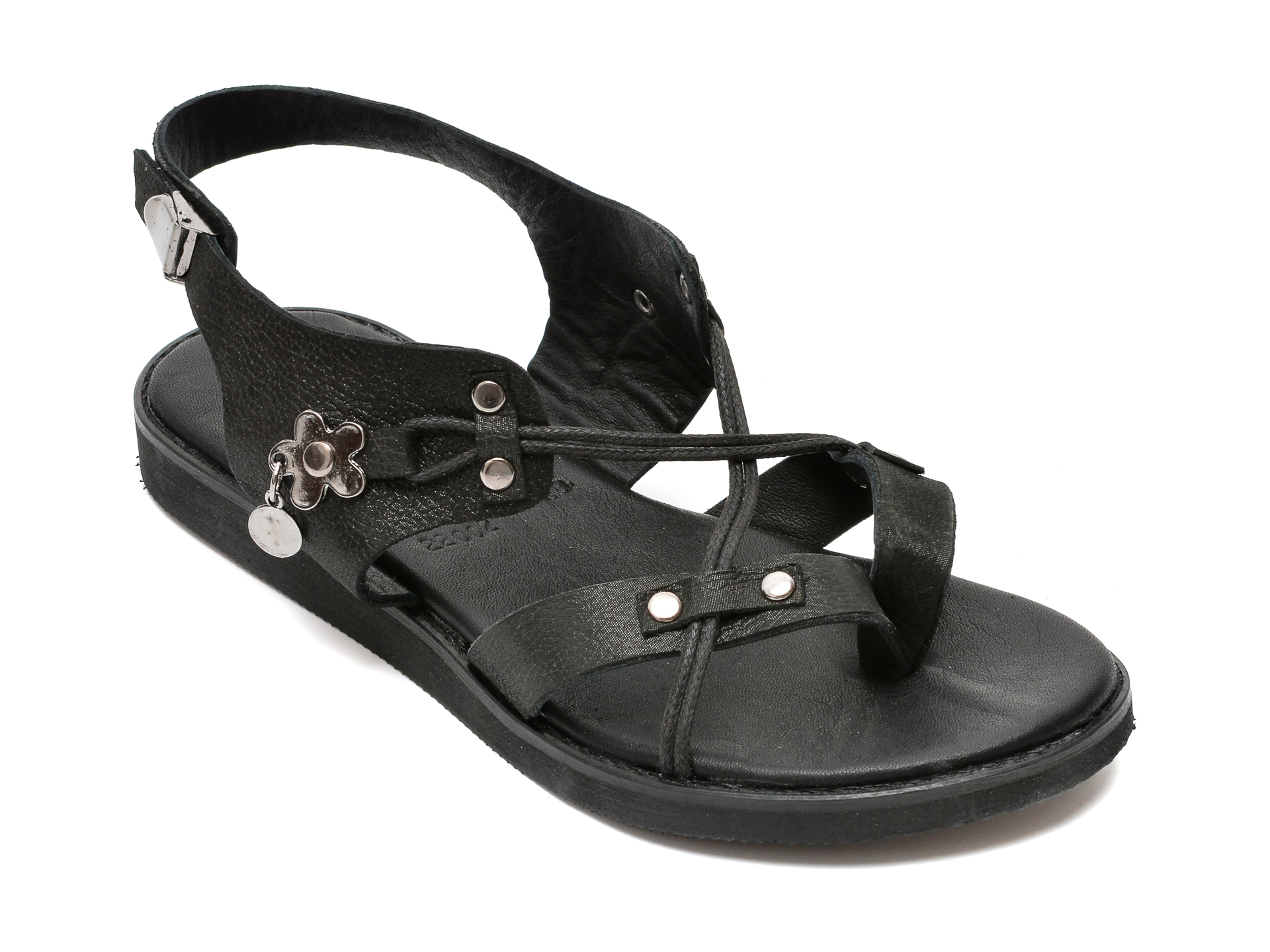 Sandale FLAVIA PASSINI negre, 220029, din piele naturala 1 Sandale FLAVIA PASSINI negre