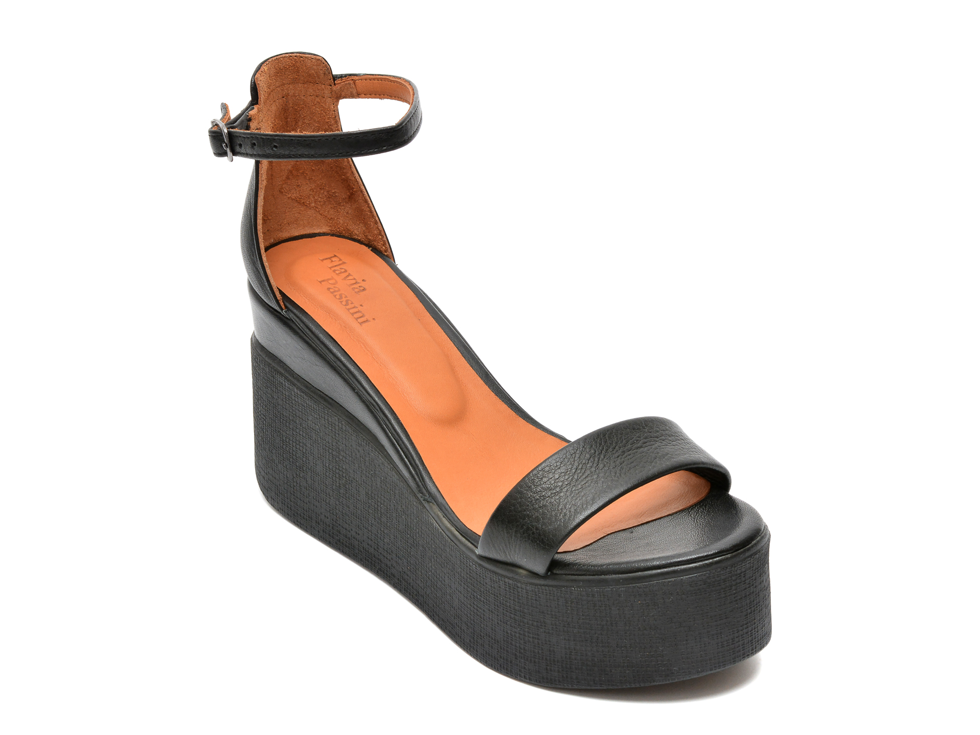 Sandale FLAVIA PASSINI negre, 22010, din piele naturala 1 Sandale FLAVIA PASSINI negre