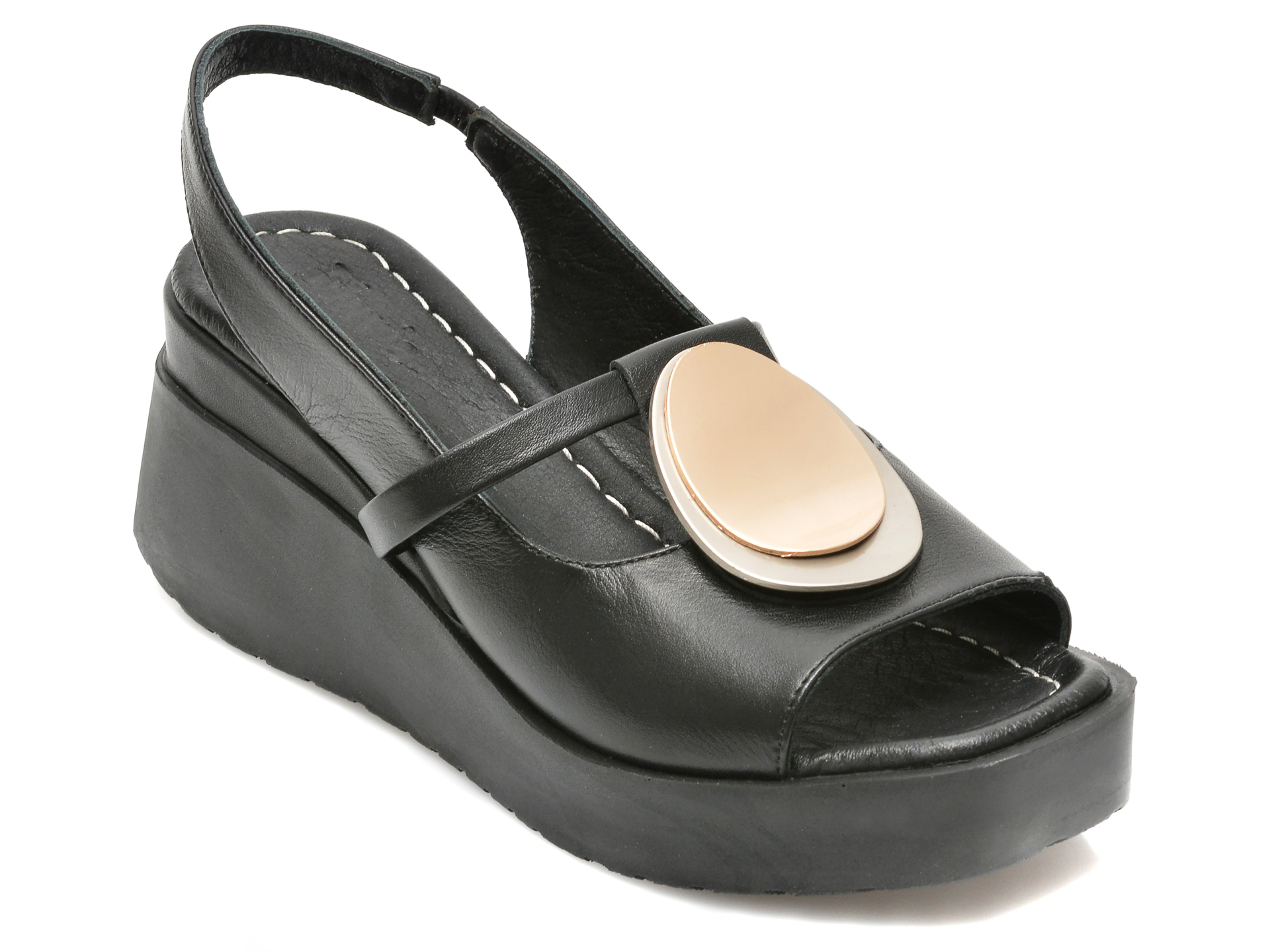 Sandale FLAVIA PASSINI negre, 22045, din piele naturala 1 Sandale FLAVIA PASSINI negre