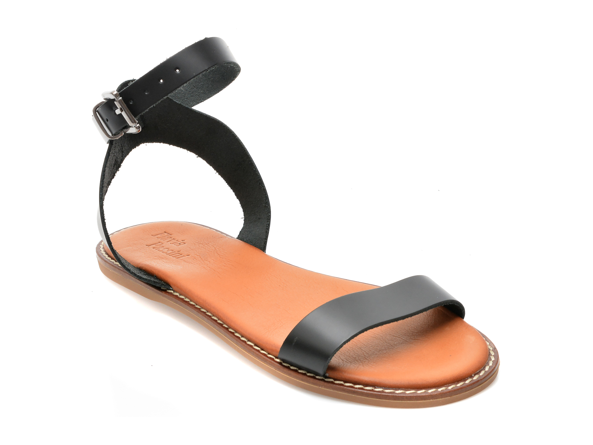 Sandale FLAVIA PASSINI negre, 22061, din piele naturala 1 Sandale FLAVIA PASSINI negre