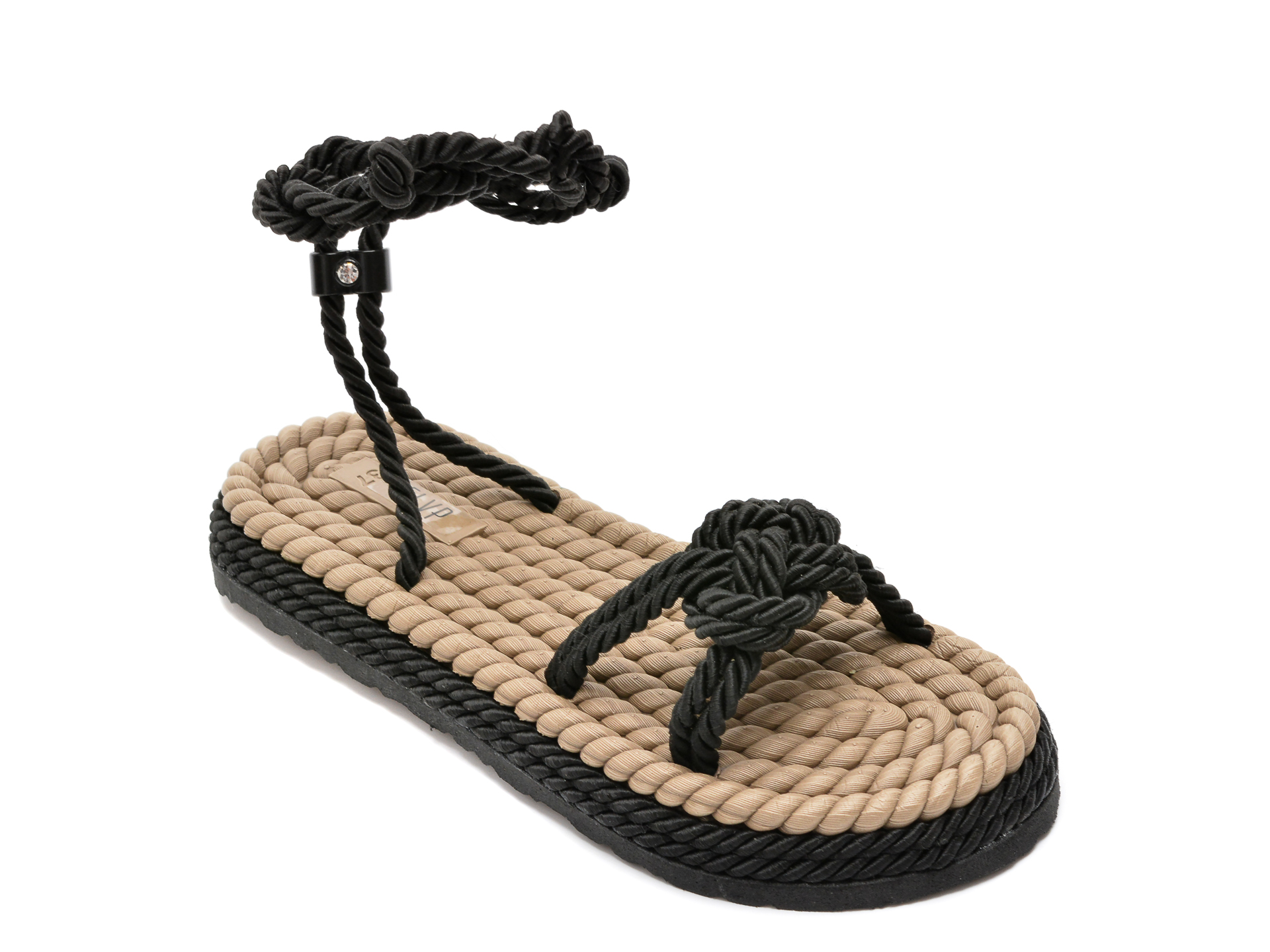 Sandale FLAVIA PASSINI negre, 22102, din material textil 1 Sandale FLAVIA PASSINI negre