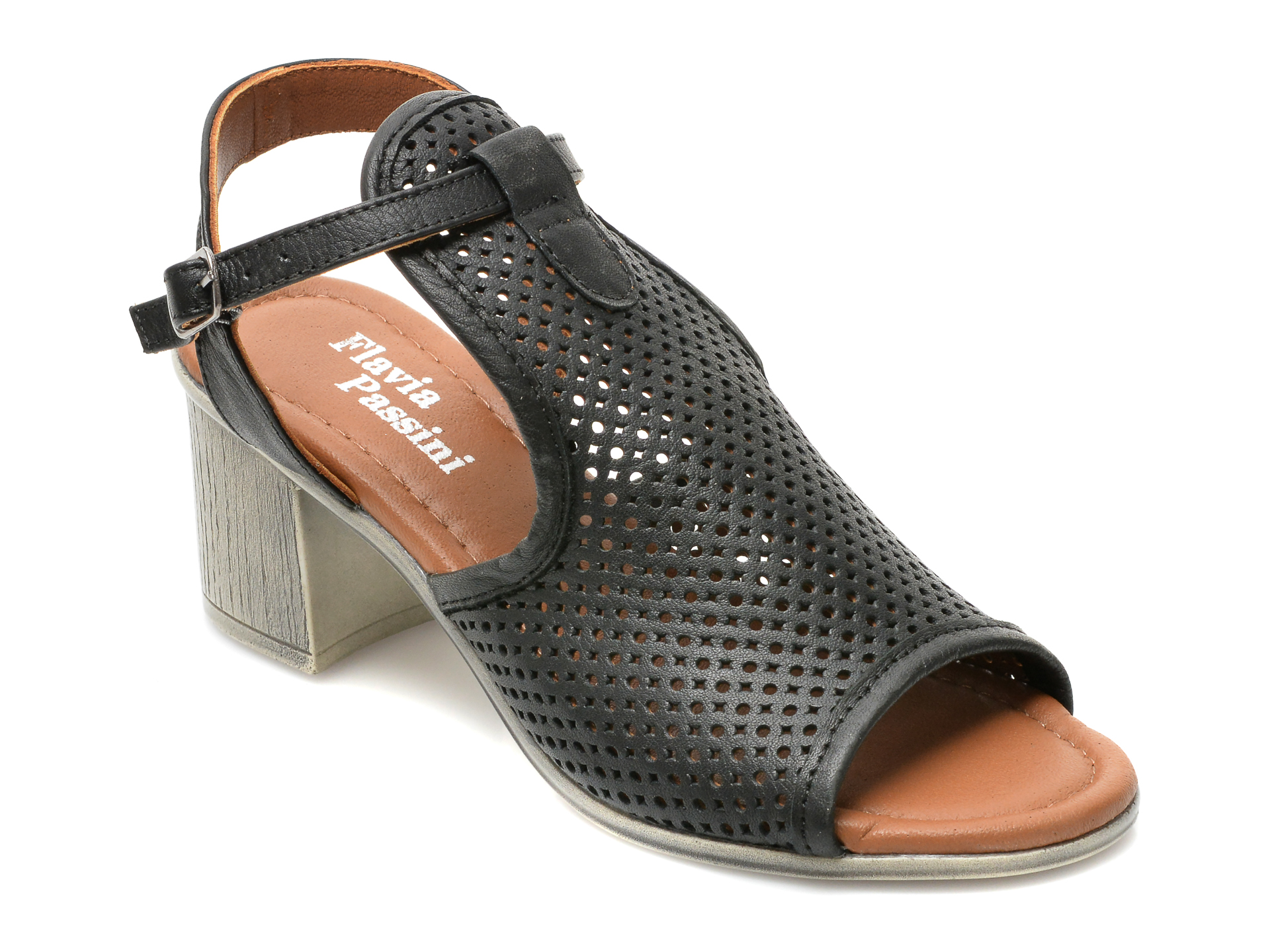 Sandale FLAVIA PASSINI negre, 22119, din piele naturala 1 Sandale FLAVIA PASSINI negre