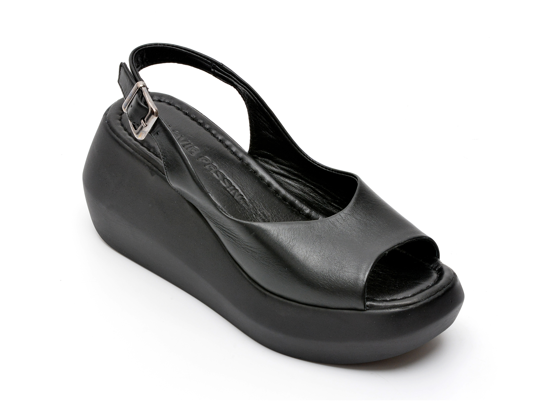 Sandale FLAVIA PASSINI negre, 22216, din piele naturala 1 Sandale FLAVIA PASSINI negre