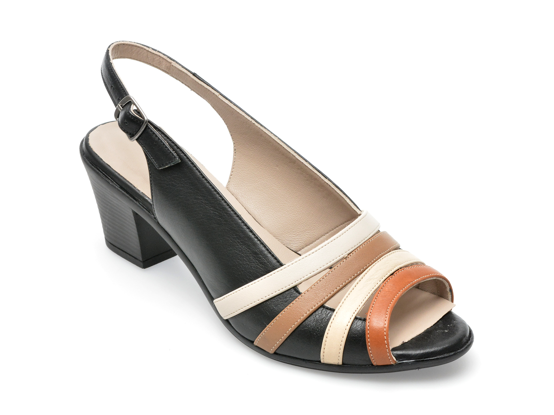 Sandale FLAVIA PASSINI negre, 268, din piele naturala 1 Sandale FLAVIA PASSINI negre