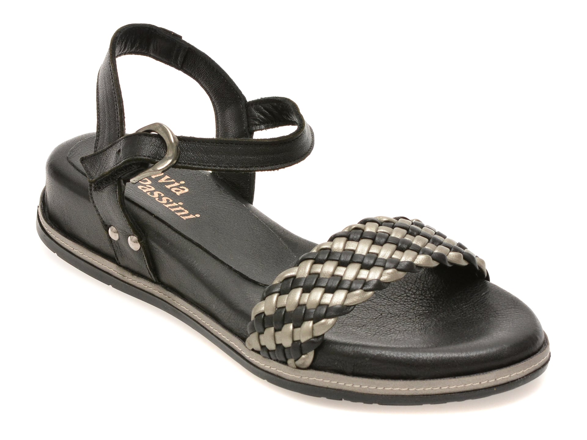 Sandale FLAVIA PASSINI negre, 28154, din piele naturala 1 Sandale FLAVIA PASSINI negre