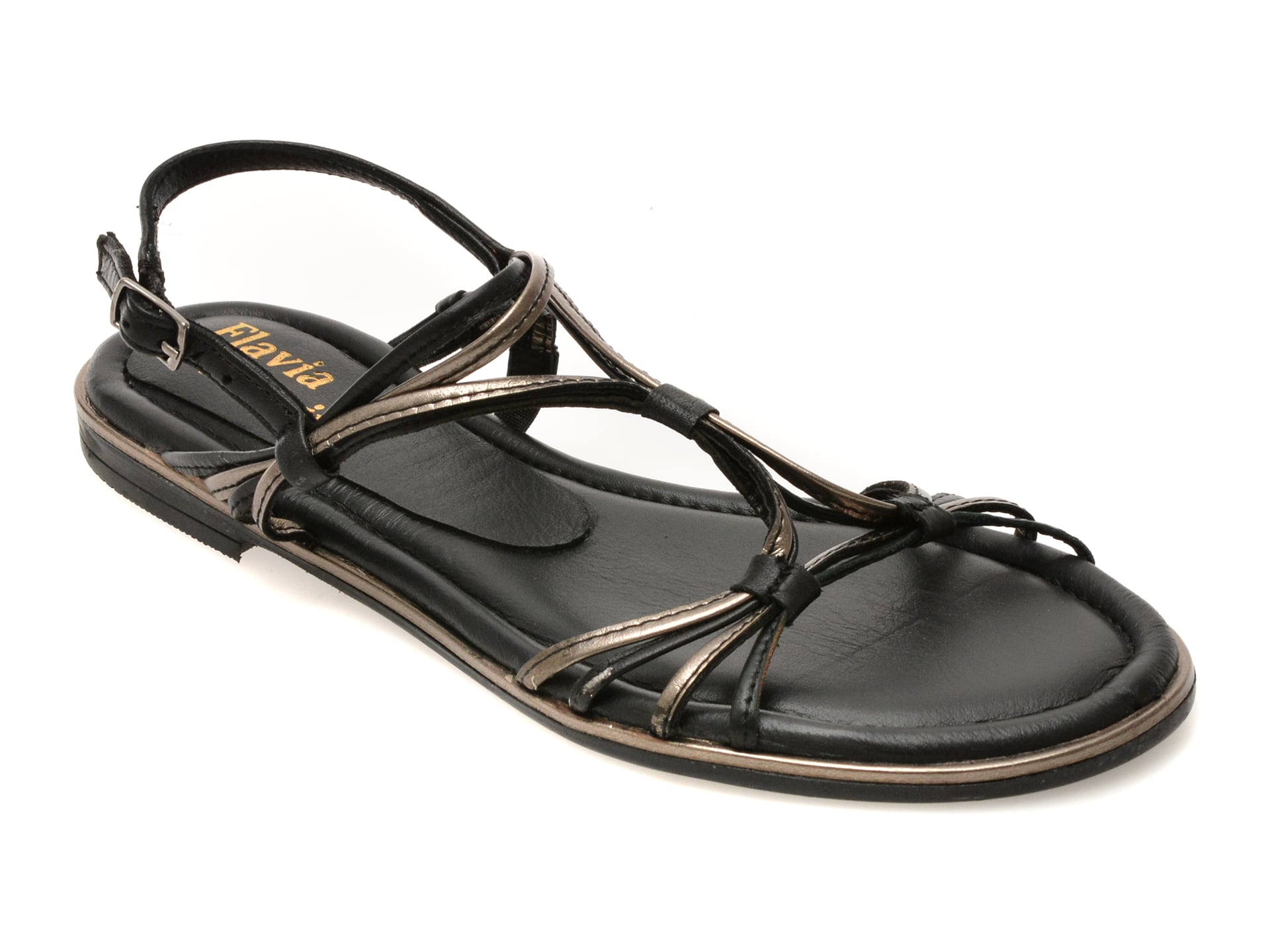 Sandale FLAVIA PASSINI negre, 28263, din piele naturala 1 Sandale FLAVIA PASSINI negre
