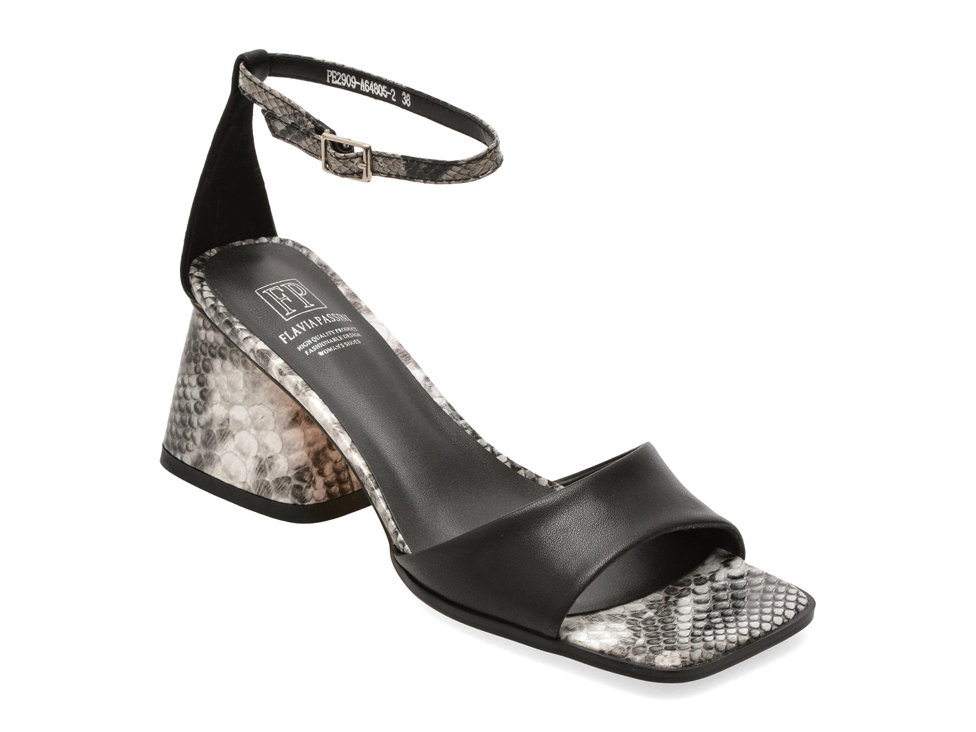 Sandale FLAVIA PASSINI negre, 2909, din piele naturala 1 Sandale FLAVIA PASSINI negre