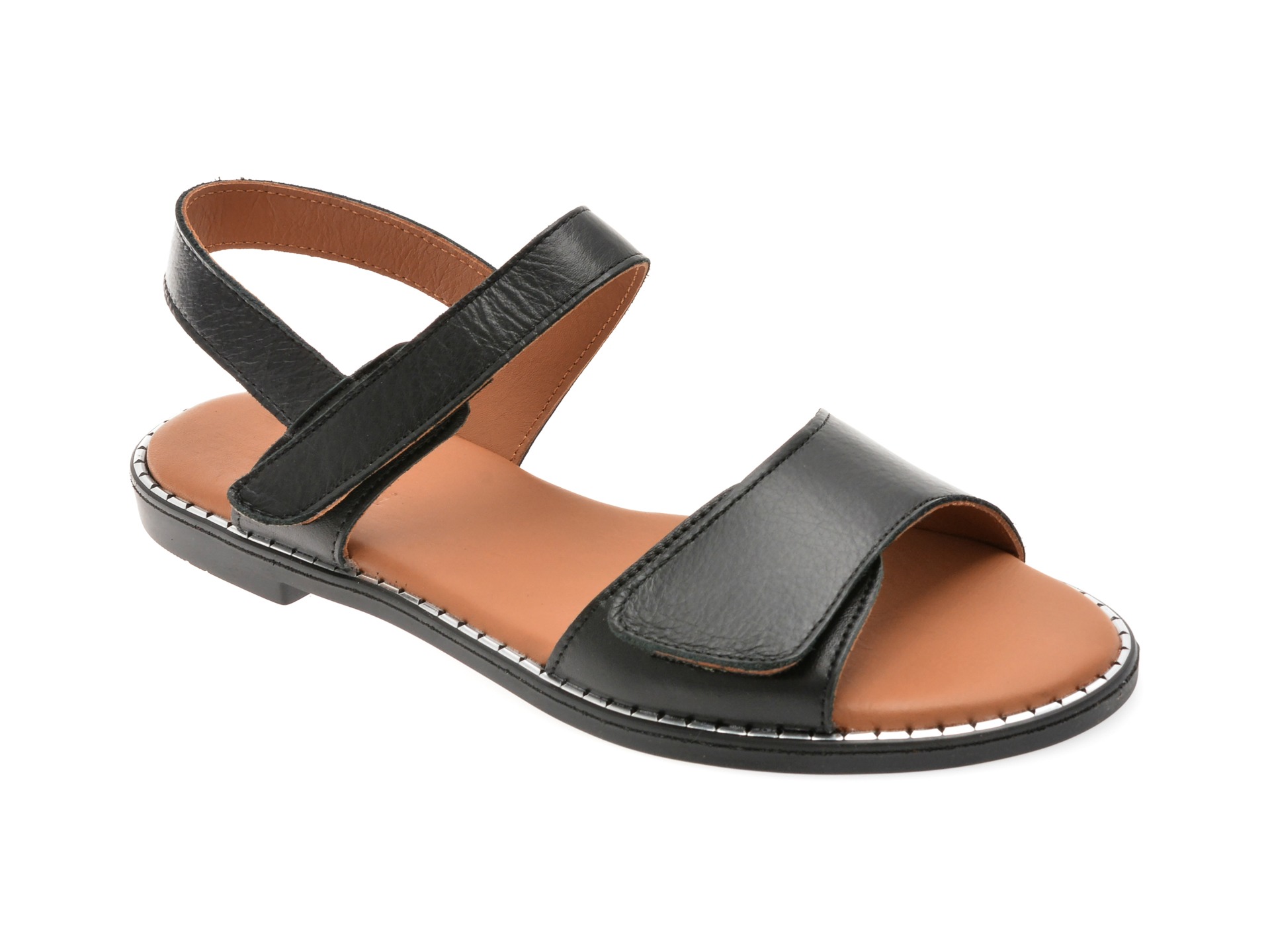 Sandale FLAVIA PASSINI negre, 2921003, din piele naturala 1 Sandale FLAVIA PASSINI negre