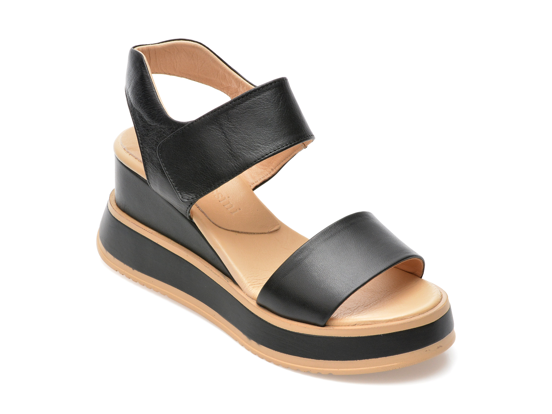 Sandale FLAVIA PASSINI negre, 30111, din piele naturala 1 Sandale FLAVIA PASSINI negre