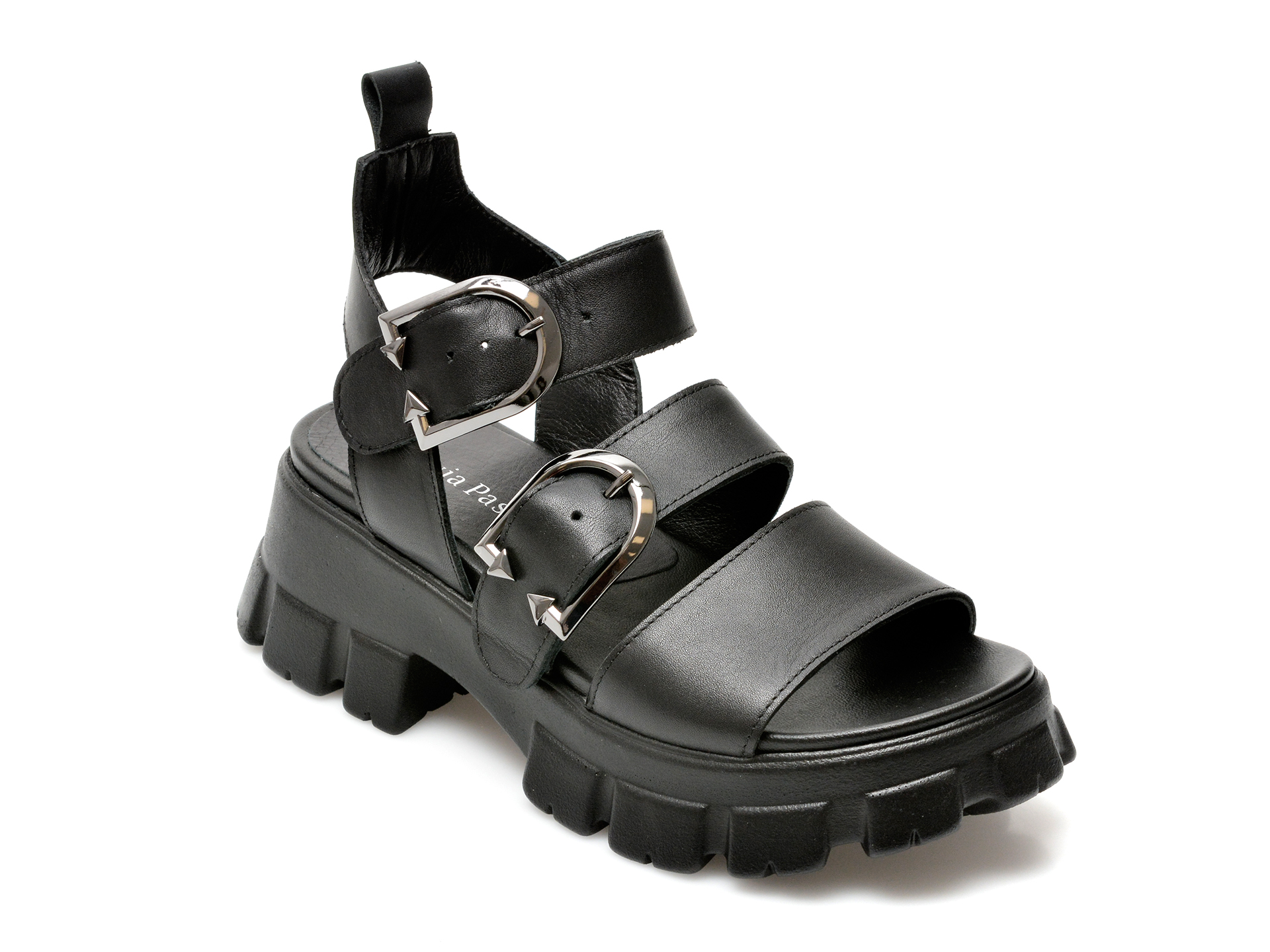 Sandale FLAVIA PASSINI negre, 34785M5, din piele naturala 1 Sandale FLAVIA PASSINI negre