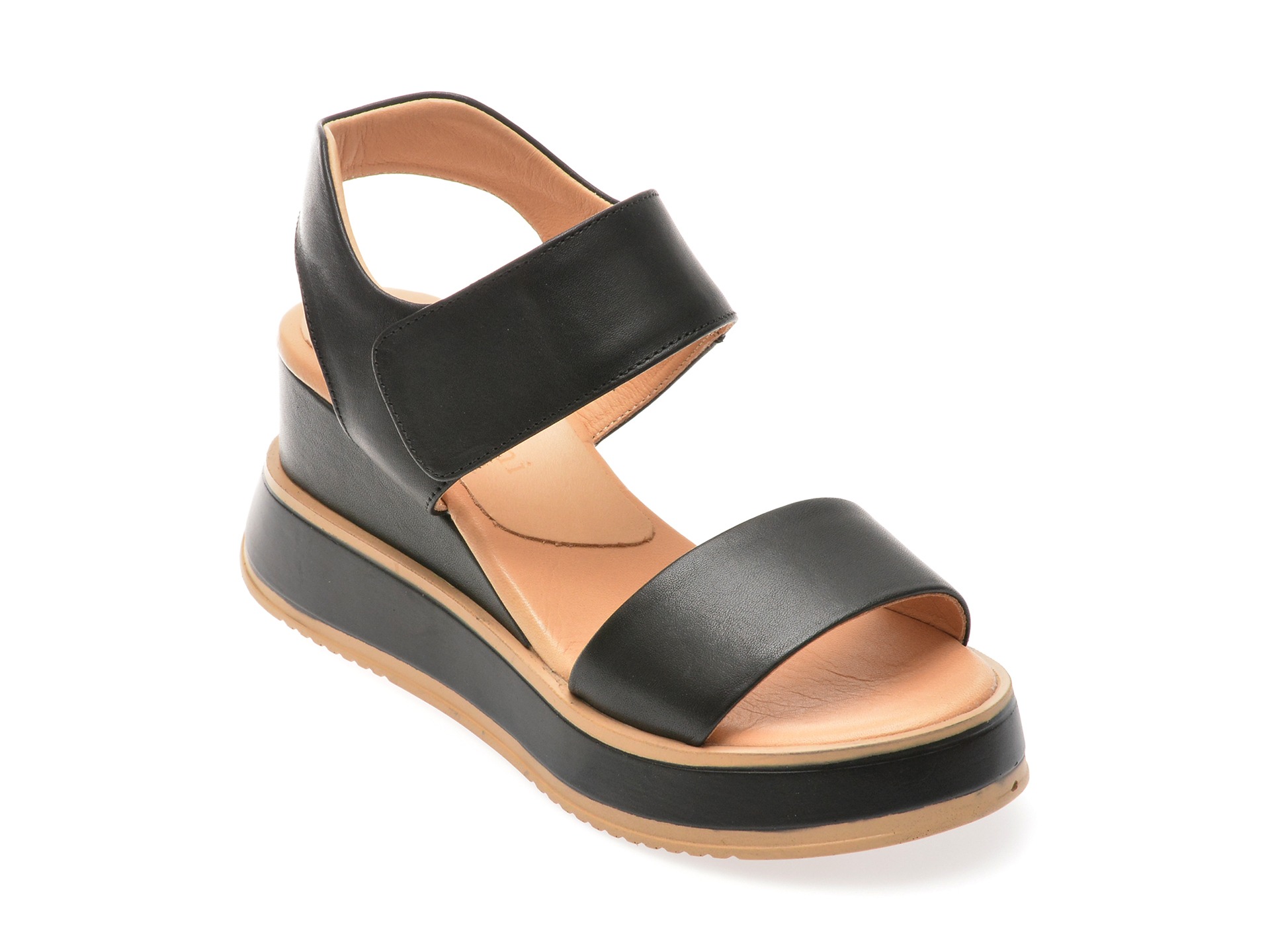 Sandale FLAVIA PASSINI negre, 347978, din piele naturala 1 Sandale FLAVIA PASSINI negre