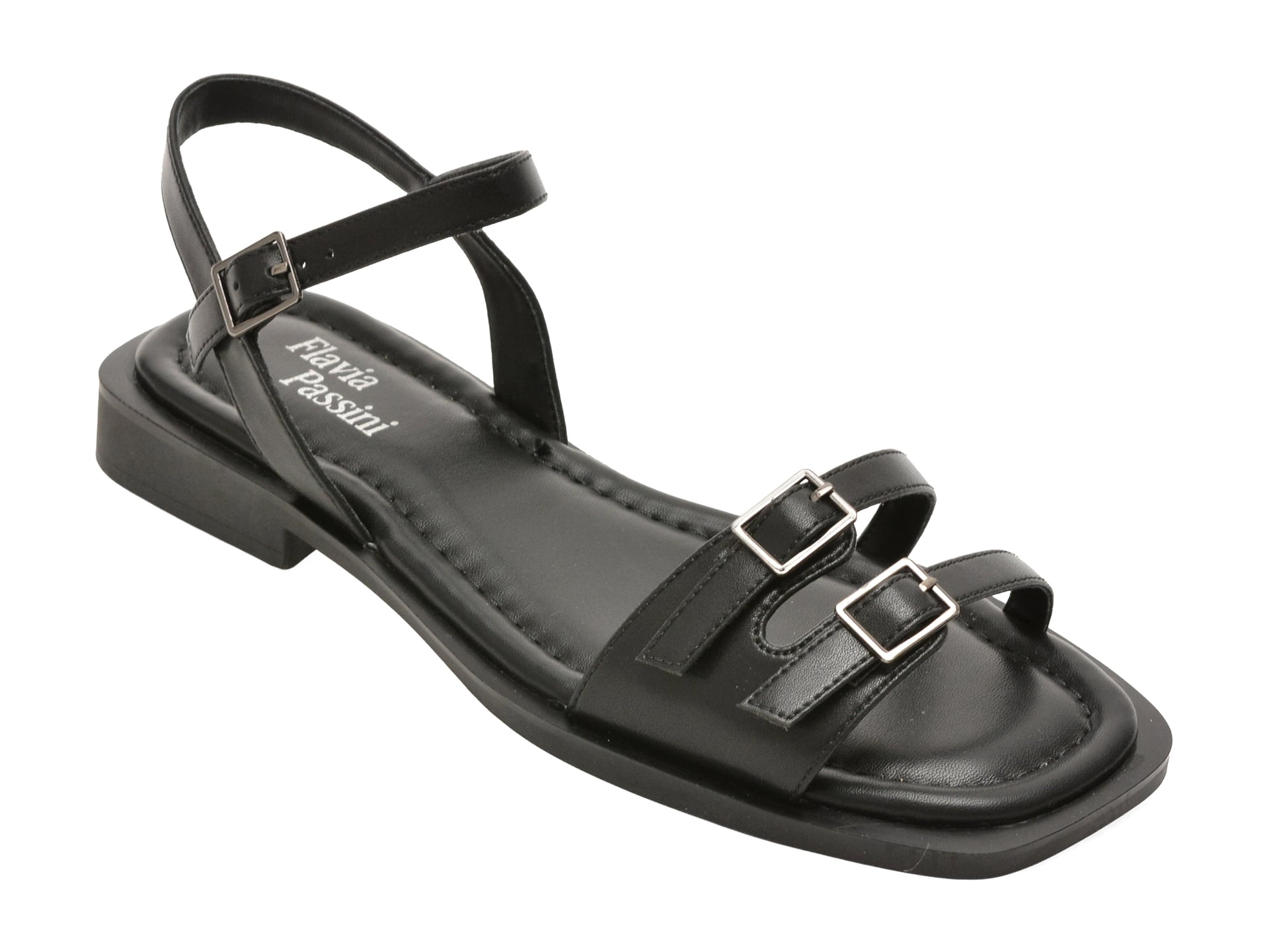 Sandale FLAVIA PASSINI negre, 5586, din piele naturala 1 Sandale FLAVIA PASSINI negre