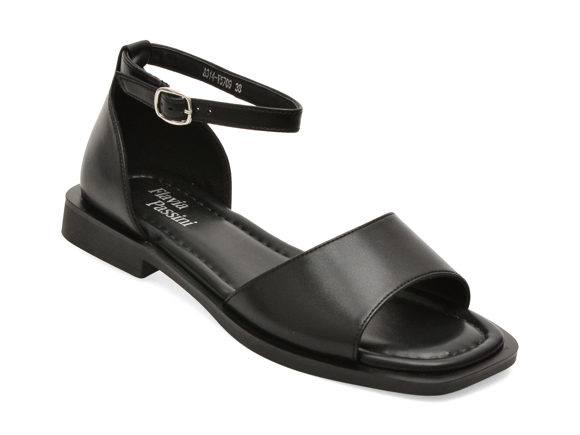 Sandale FLAVIA PASSINI negre, 5709, din piele naturala 1 Sandale FLAVIA PASSINI negre
