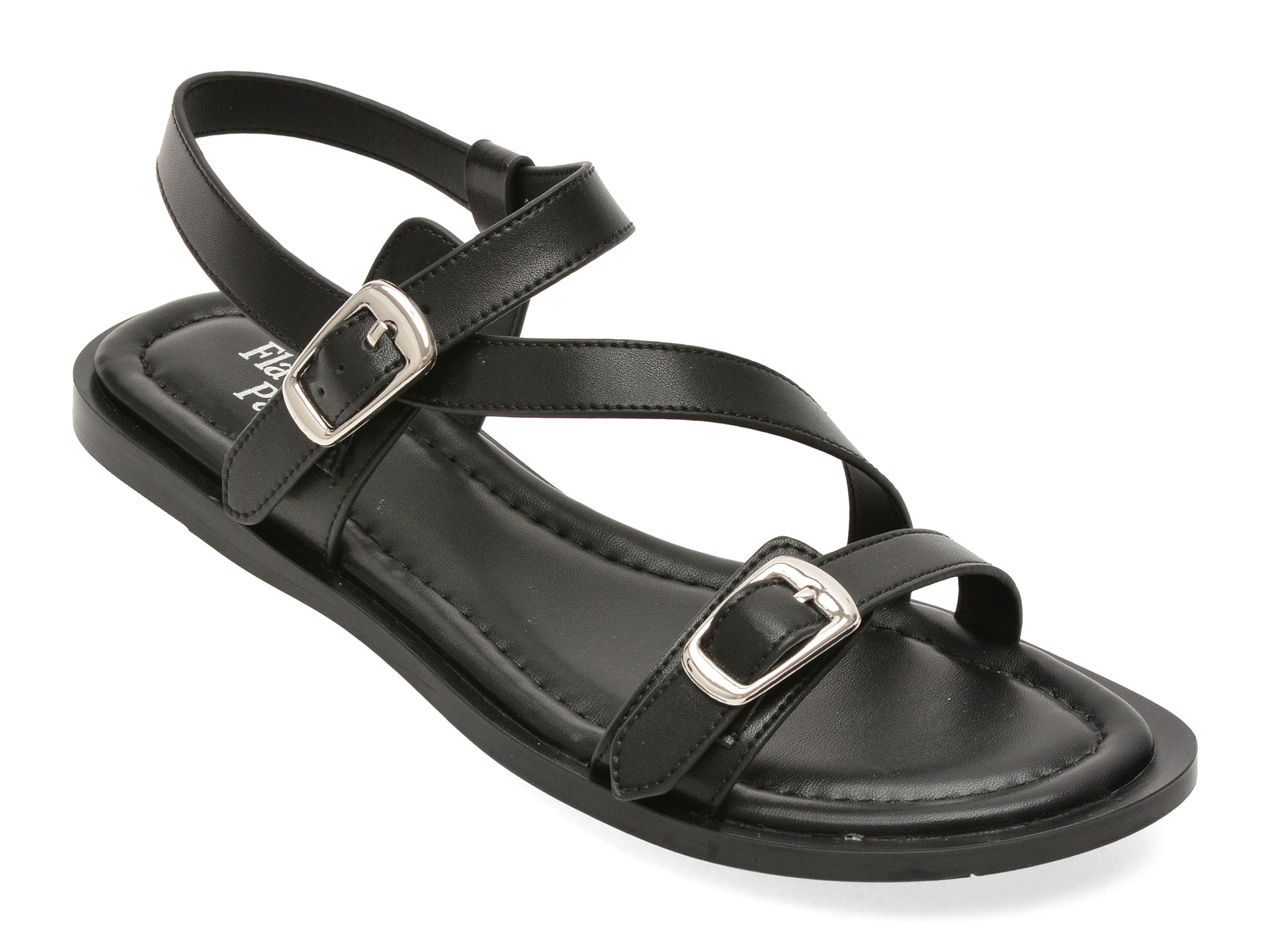 Sandale FLAVIA PASSINI negre, A241, din piele naturala 1 Sandale FLAVIA PASSINI negre