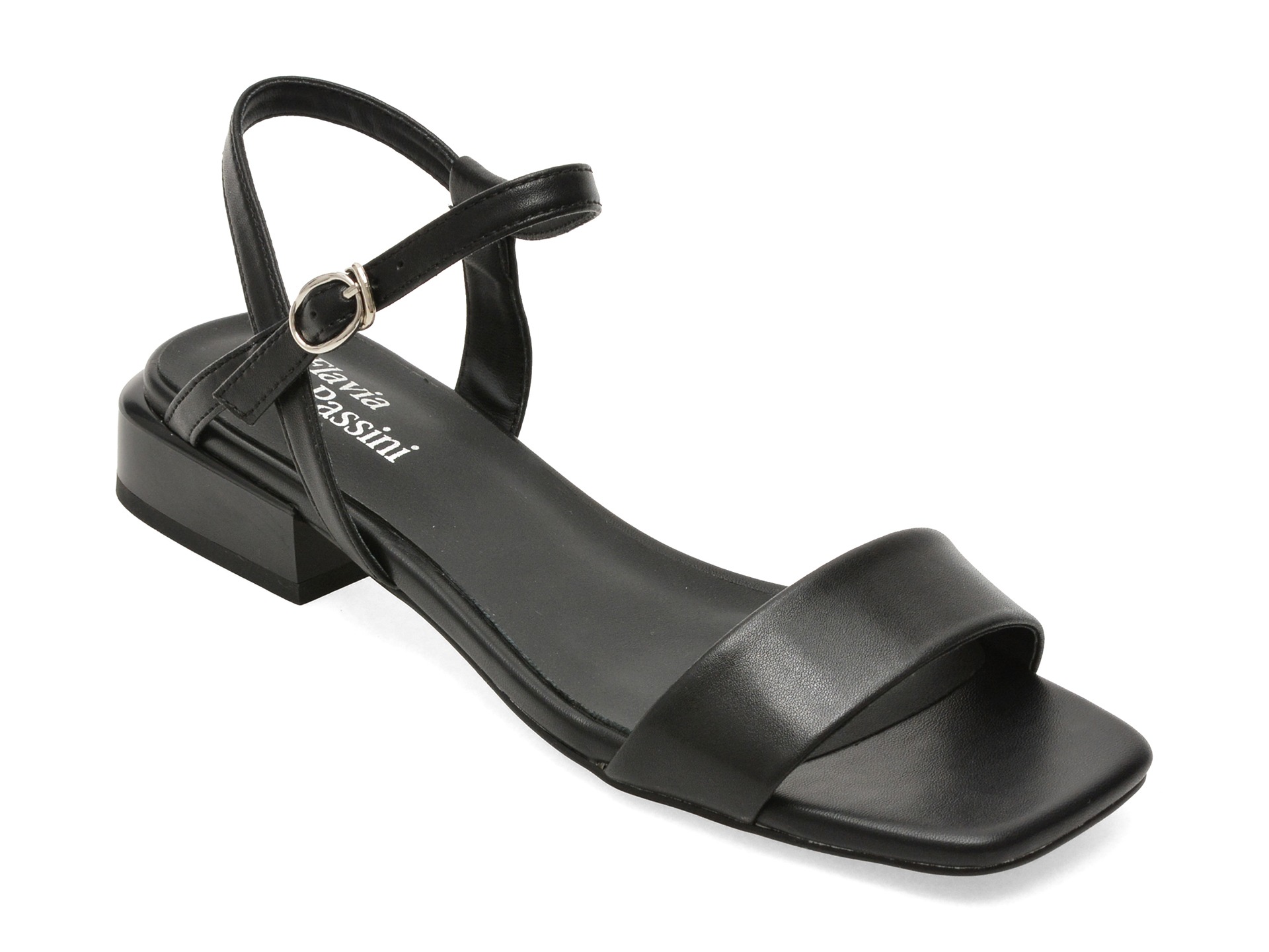 Sandale FLAVIA PASSINI negre, A37, din piele naturala 1 Sandale FLAVIA PASSINI negre